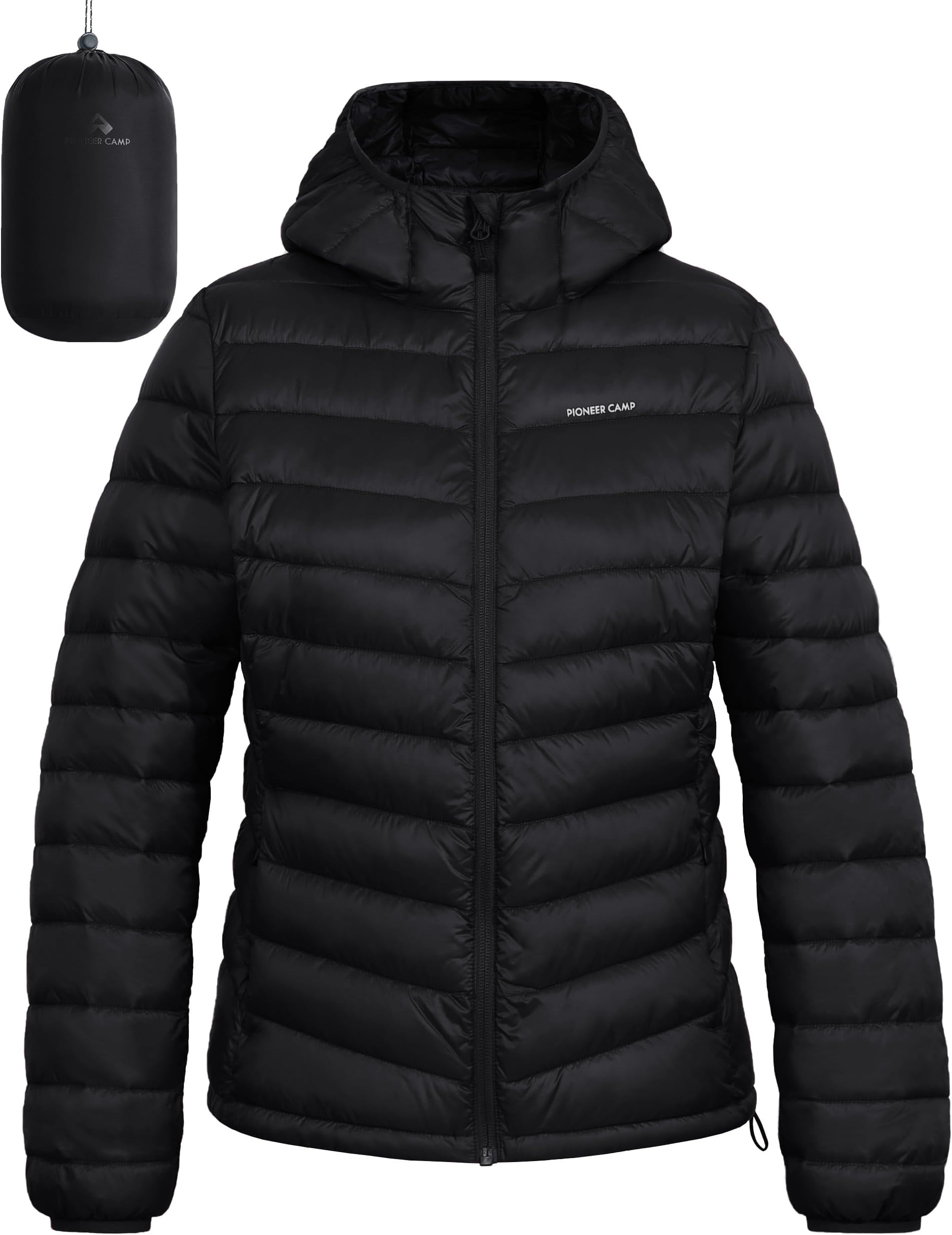 Women's Packable Puffer Jacket Winter Light Weight Water-Repellent Quilted Coat with Hood