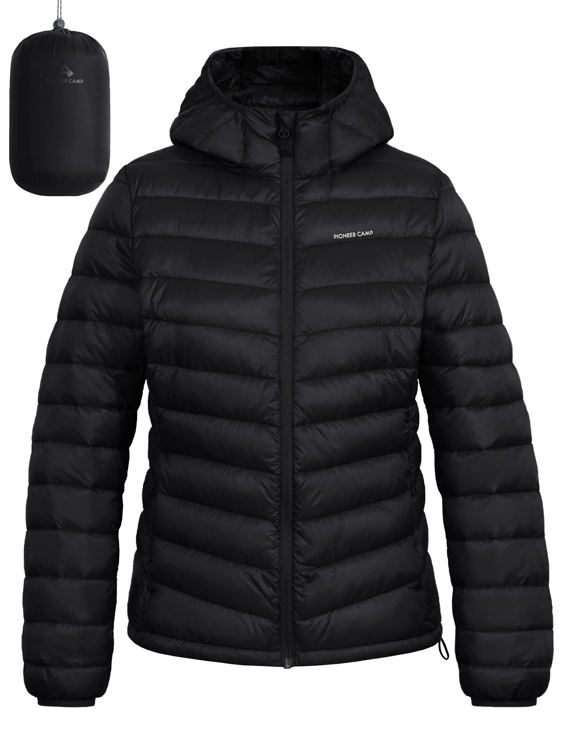 Women's Packable Puffer Jacket Winter Light Weight Water-Repellent Quilted Coat with Hood
