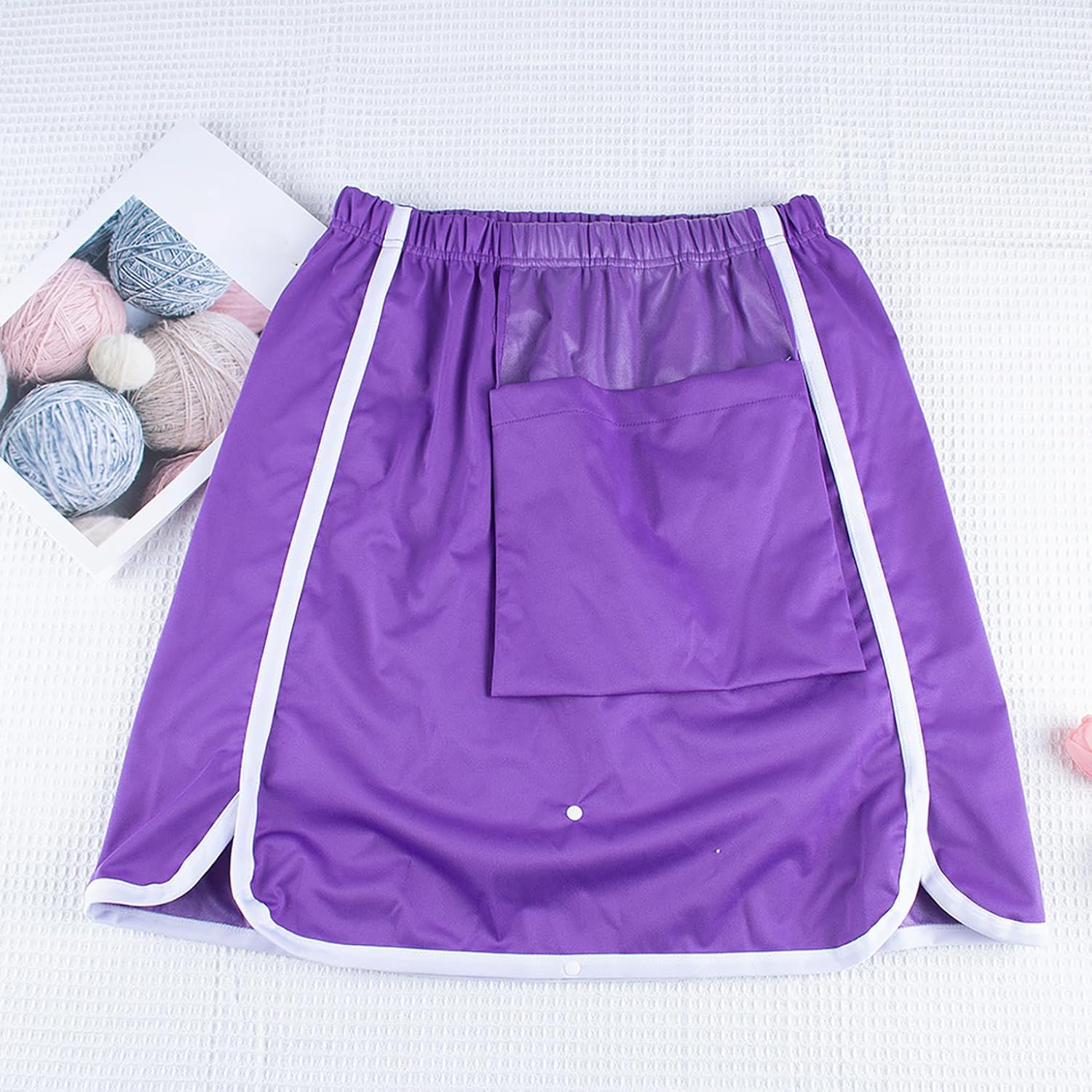 Unisex Diaper Cover for Men Women Zipper Side Wearable Incontinence Bed Pads Waterproof Urine Skirt