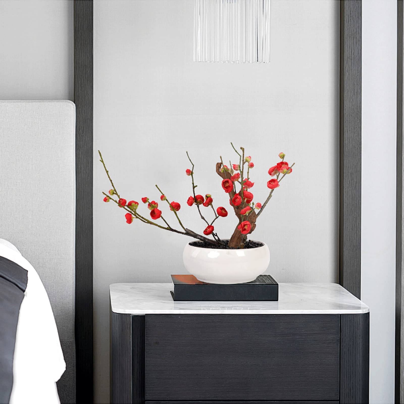 Piante Artificiali, Piante di Simulazione di Fiori di Prugna Artificiali, Piante Bonsai per la casa, la Cucina, Il Bagno, L'Ufficio, l'hotel, Piante di Fiori d