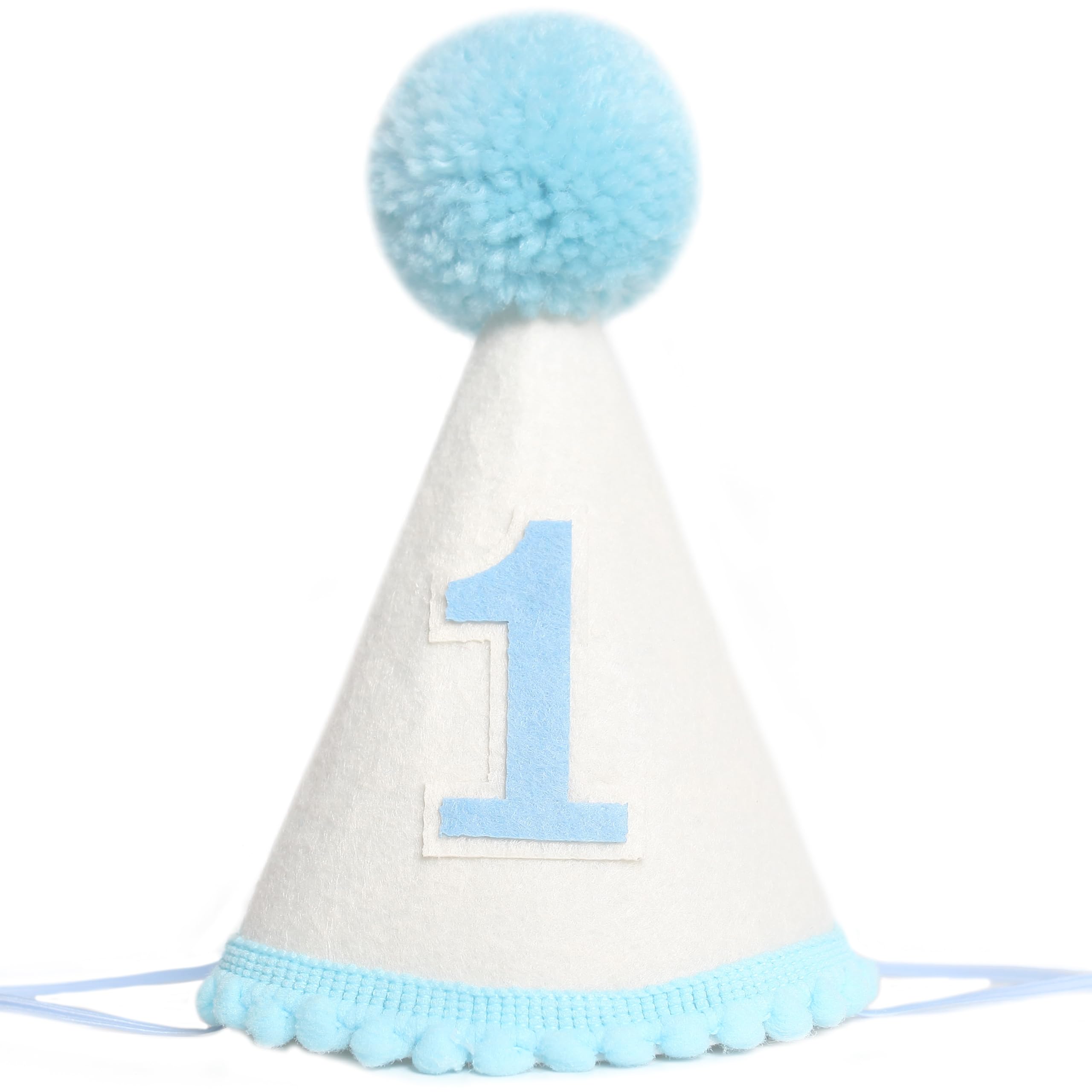 BOOMPA Blue Birthday Hat For Boys - Baby Boy 1st Crown，Kids Birthday Party Hat，First Party Hats For Kids And Adults，Baby 1st Hat Party Decorations