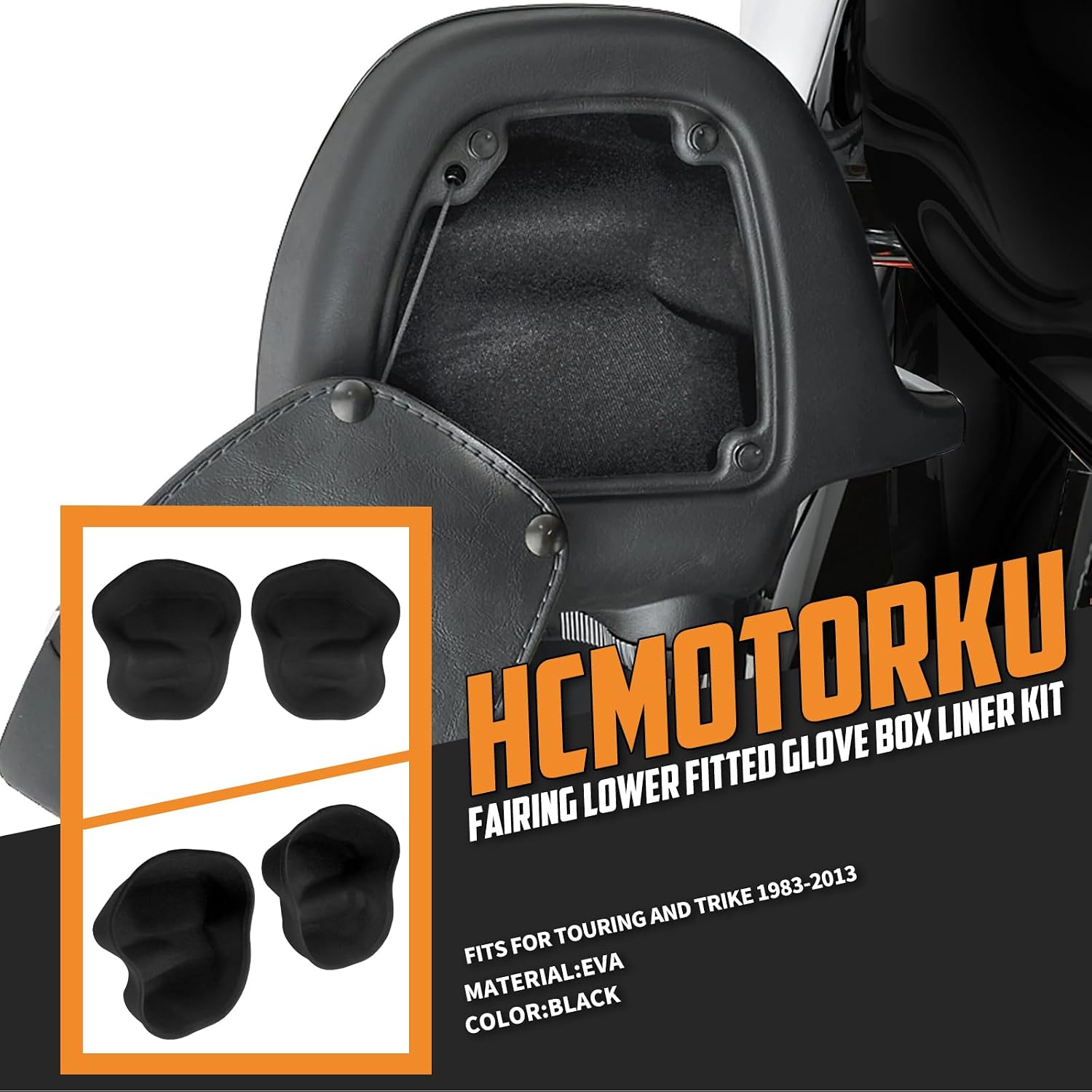 Motorcycle Lower Vented Leg Fairing Lower Fitted Glove Box Liner Kit Fit For Harley Touring FLHX FLHR FLTR FLHT 1983-2013