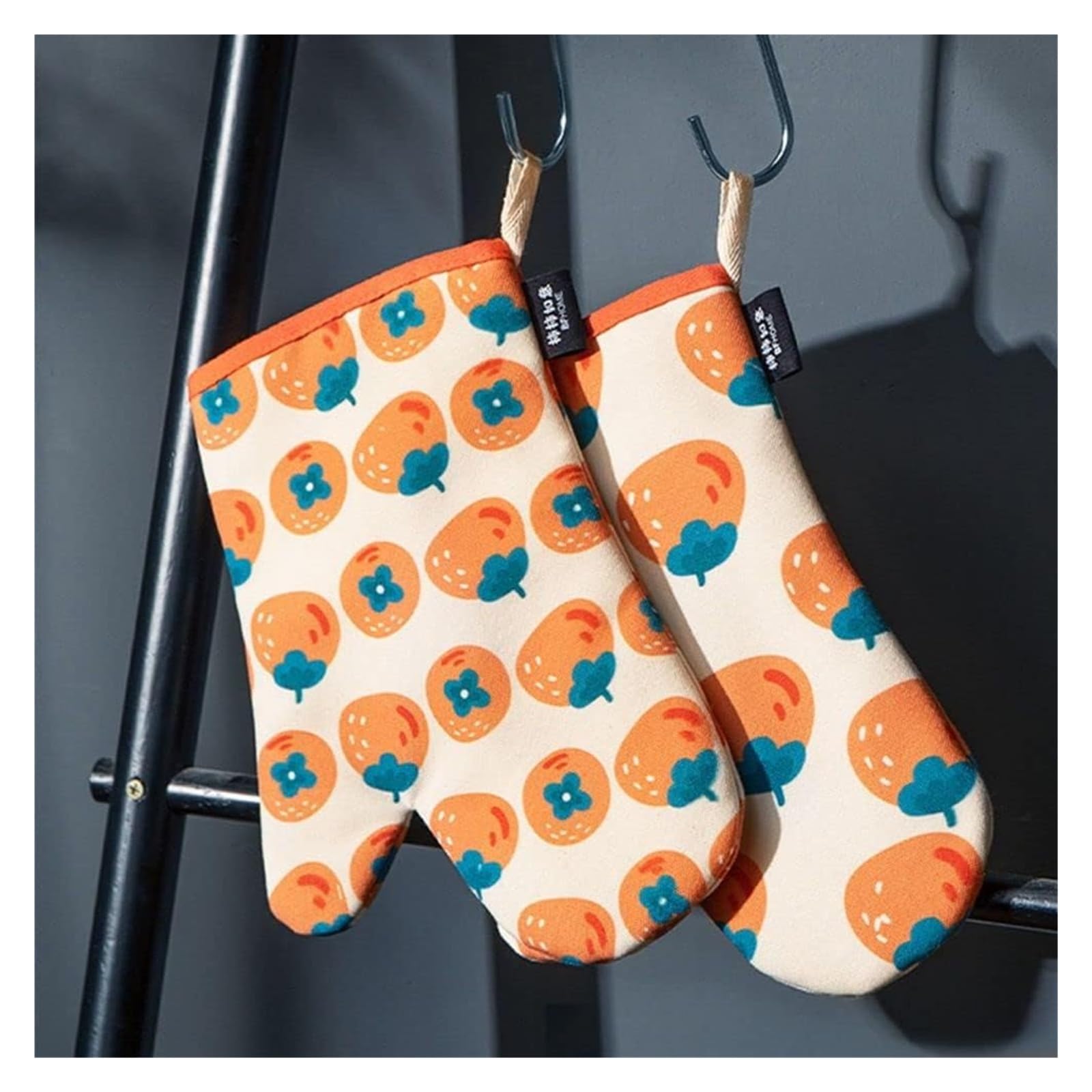 Guantes para horno Gadgets Manoplas de horno de algodón con patrón de frutas Guantes de parrilla Manoplas de cocina for el hogar Camping Cocina Cumpleaños Estera aislada Cocina