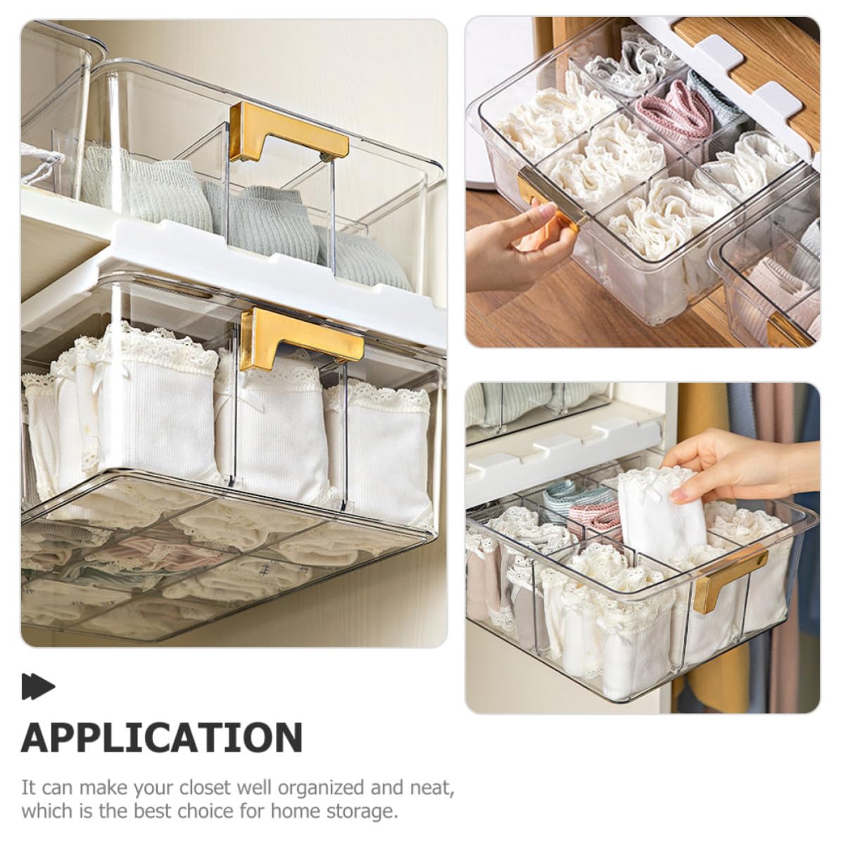 MAGICLULU Organizer Multi-scomparti in Pet per Biancheria Intima e Calzini, Scatola Coperchio per Cassetti, per L'organizzazione in Casa e Armadio