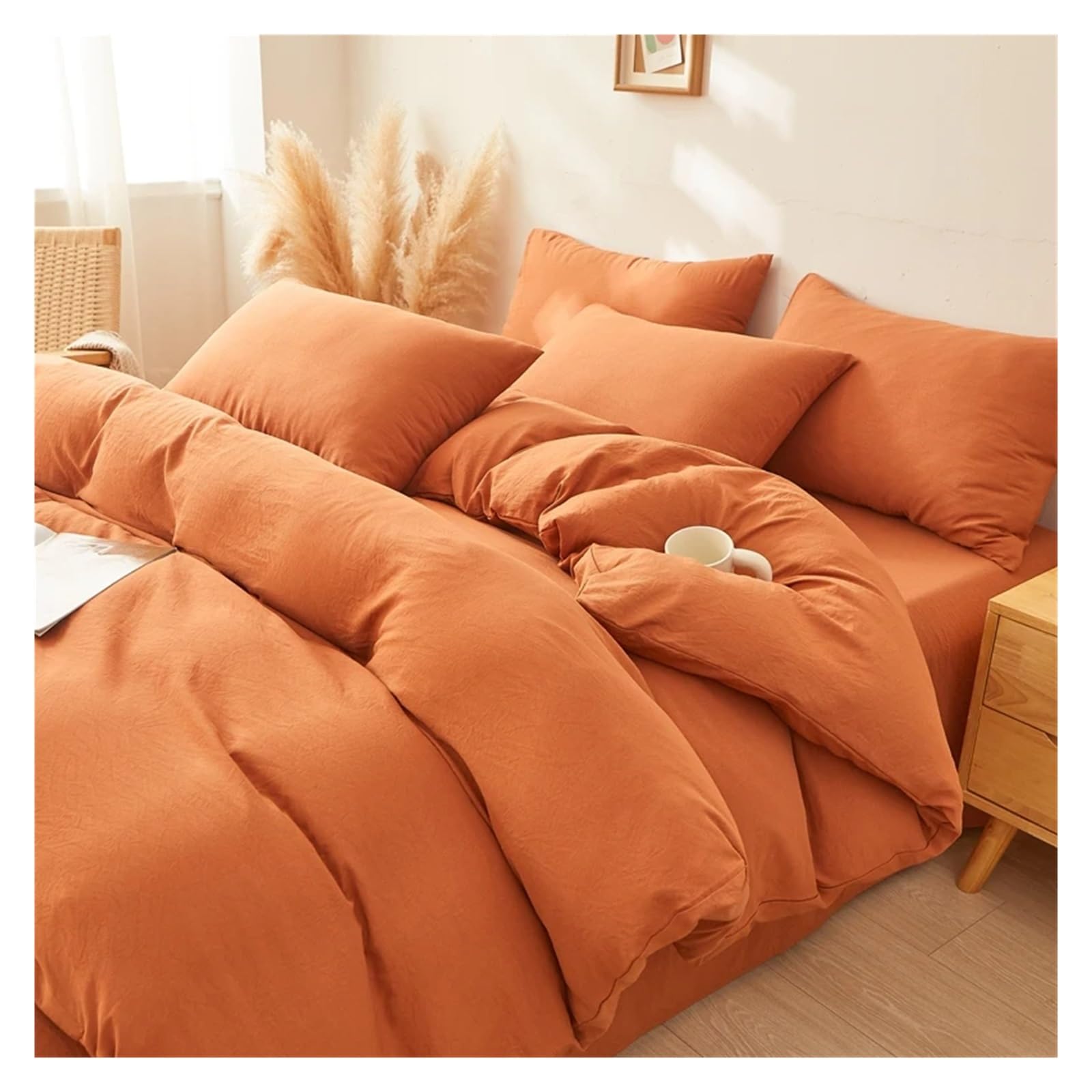 Literie housse de couette design épuré et couvre-lit respirant pour adulte