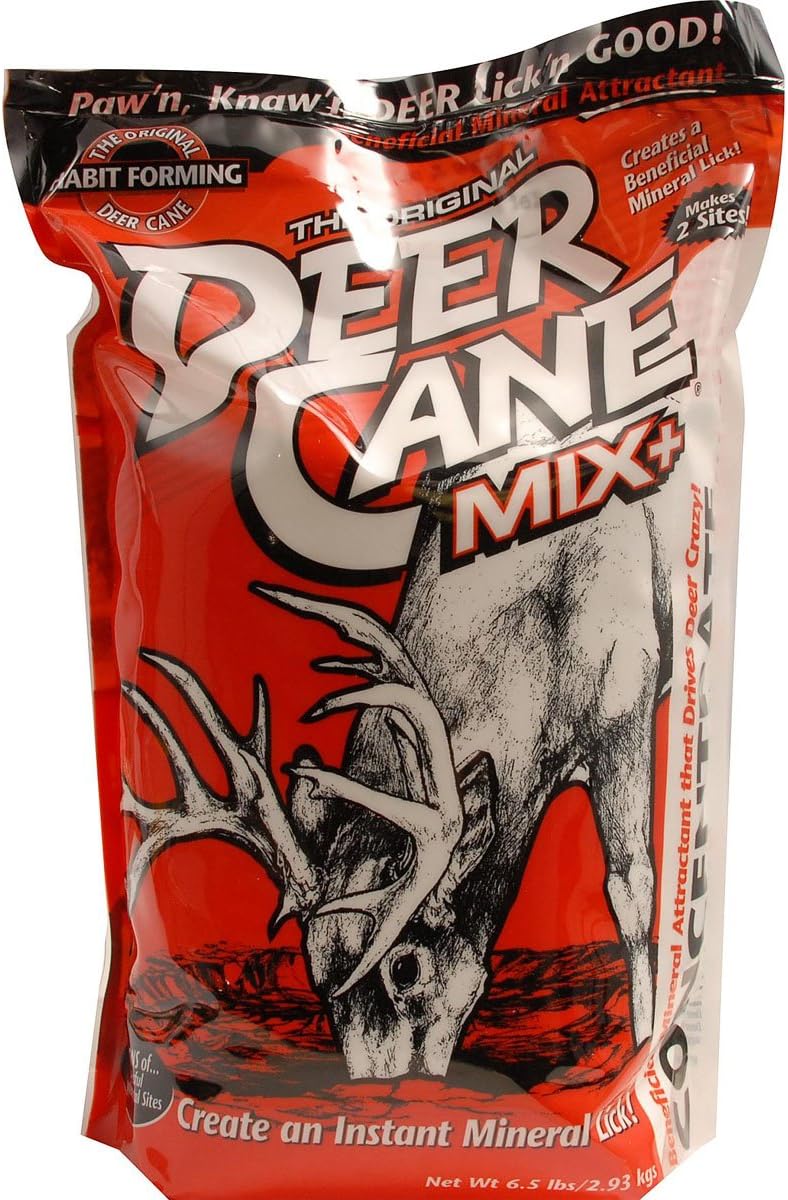 EVOLVED HABITATS Deer Cane Powder Mix 6.5 lb Deer Mineral Attractant - Fast & Easy to Use All Year-Round Concentrated Mineral Food Supplement for Deer