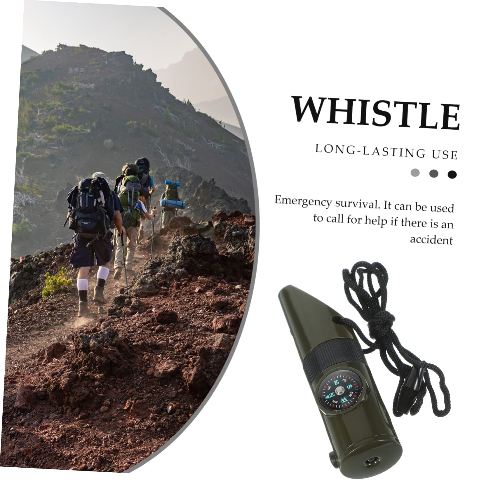 Sosoport Fischietto D'emergenza Fischietto Multifunzione Fischietti di Emergenza con Cordino LED Light Lucine LED Whistle Attrezzature Salvavita Forniture per Esterni Lega