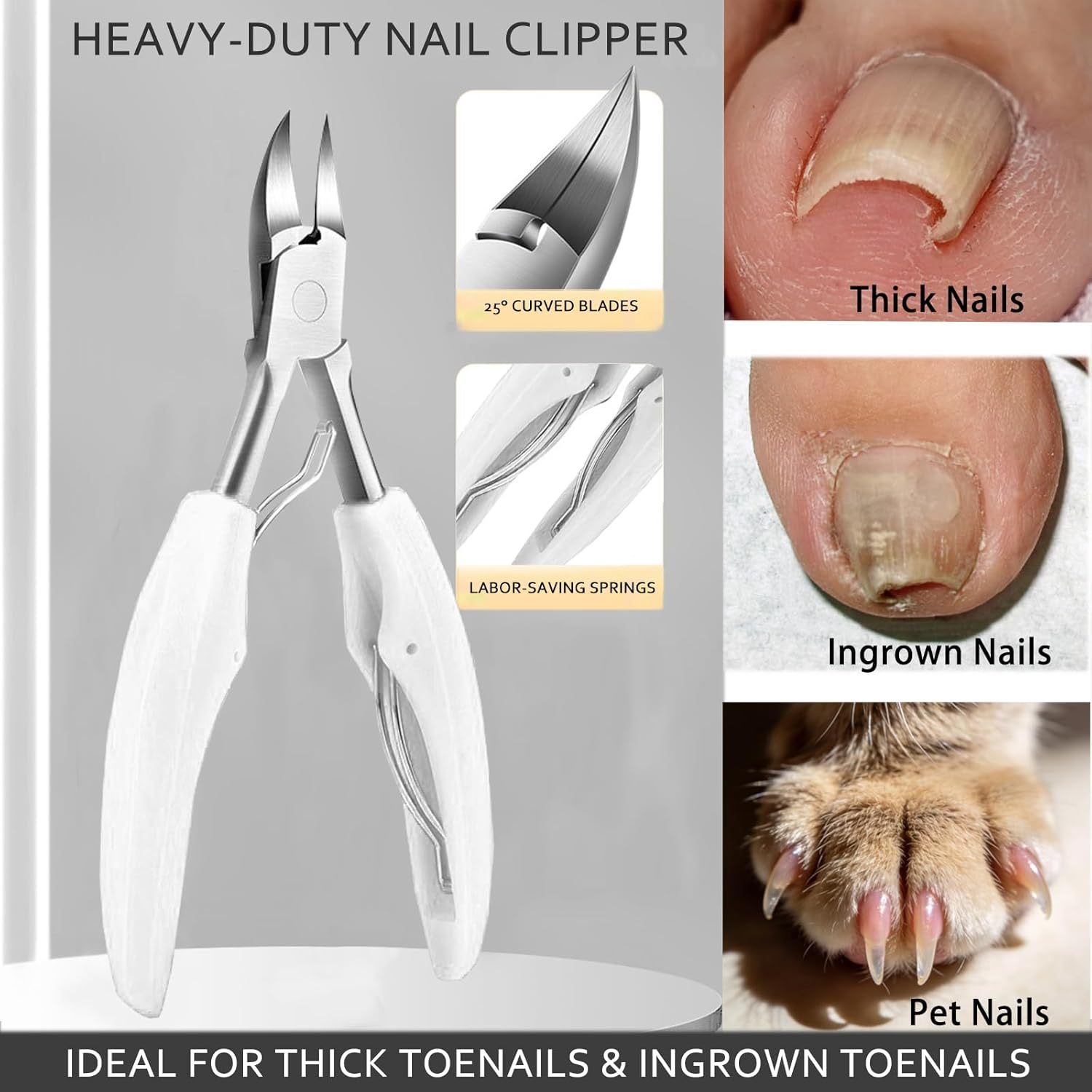 Ingrown Toenail Clipper Nail Cutter Pedicure Knife for Thick Nails Toenail Correction Treatment Callus Knife Nail File