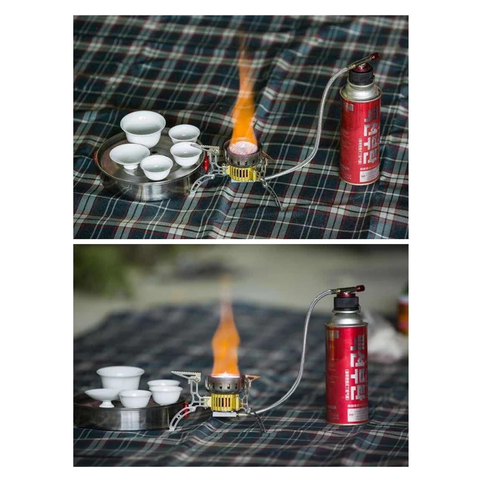 Wiatroszczelna Kuchenka Z Palnikiem Promiennik Podczerwieni Camping Cieplej Ogrzewanie Gazowa Na Zimę Outdoor Fishing łAtwe W Przygotowaniu