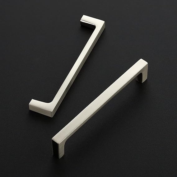 Ravinte 25 Pack Solid 5 Inch Kitchen Square Cabinet مقابض من النيكل المصقول يسحب درج خزانة المطبخ مقابض الأجهزة