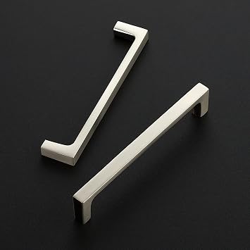 Ravinte 25 Pack Solid 5 Inch Kitchen Square Cabinet مقابض من النيكل المصقول يسحب درج خزانة المطبخ مقابض الأجهزة
