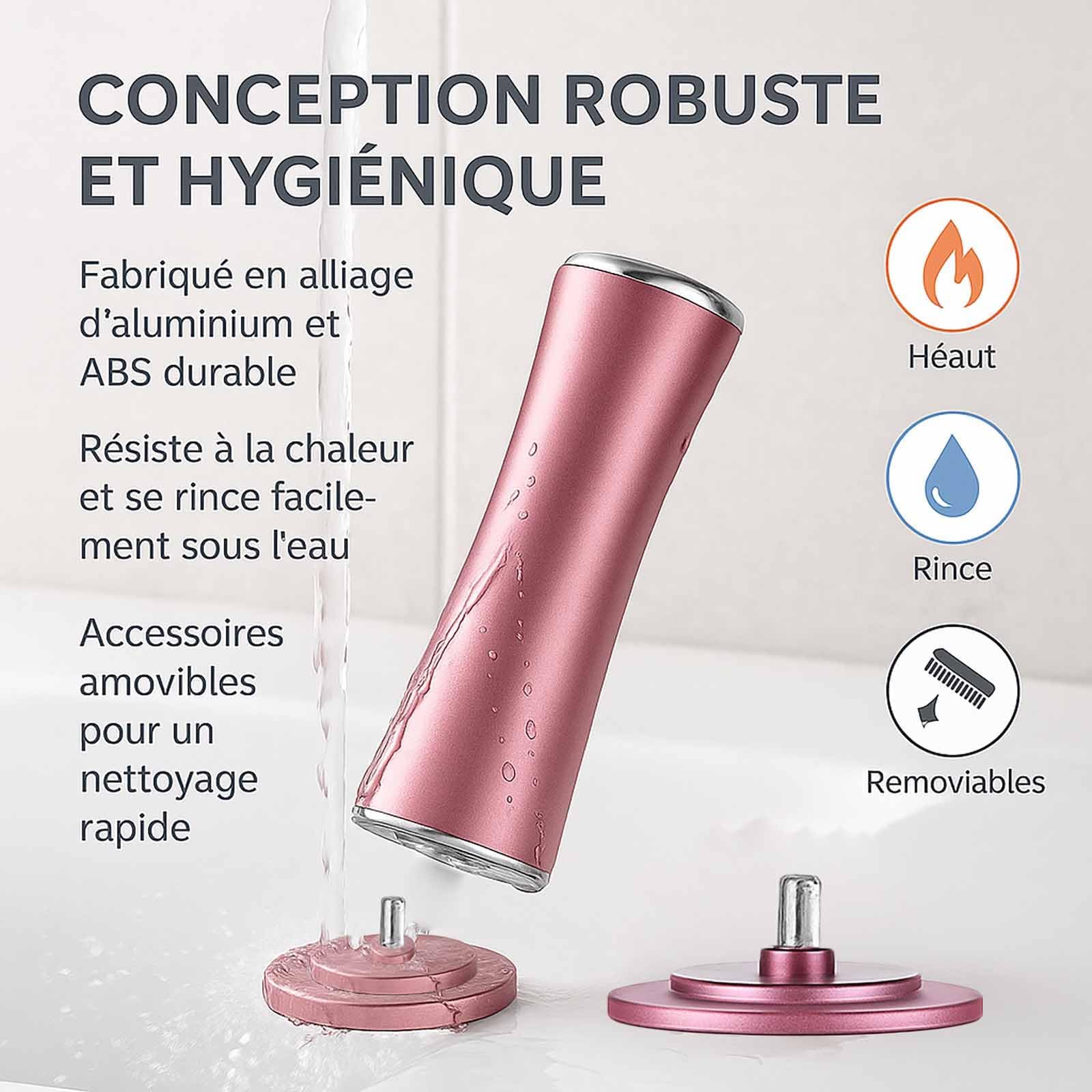 𝗠𝗶𝗲𝗹𝗹𝗲 Glow Pied, Honey Glow Pied, Rape Pieds Électrique Avec 60 Tampons Glide, Ponceuse Pied pour Callosités Peaux Mortes Pieds Gercés, Vitesses Réglables, pour Femmes Hommes Pédicures (Rose)