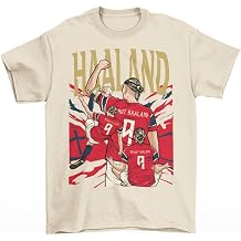 RatTrapTees Erling Haaland Cartoon Style Norway Football T-Shirt Adult Sizes