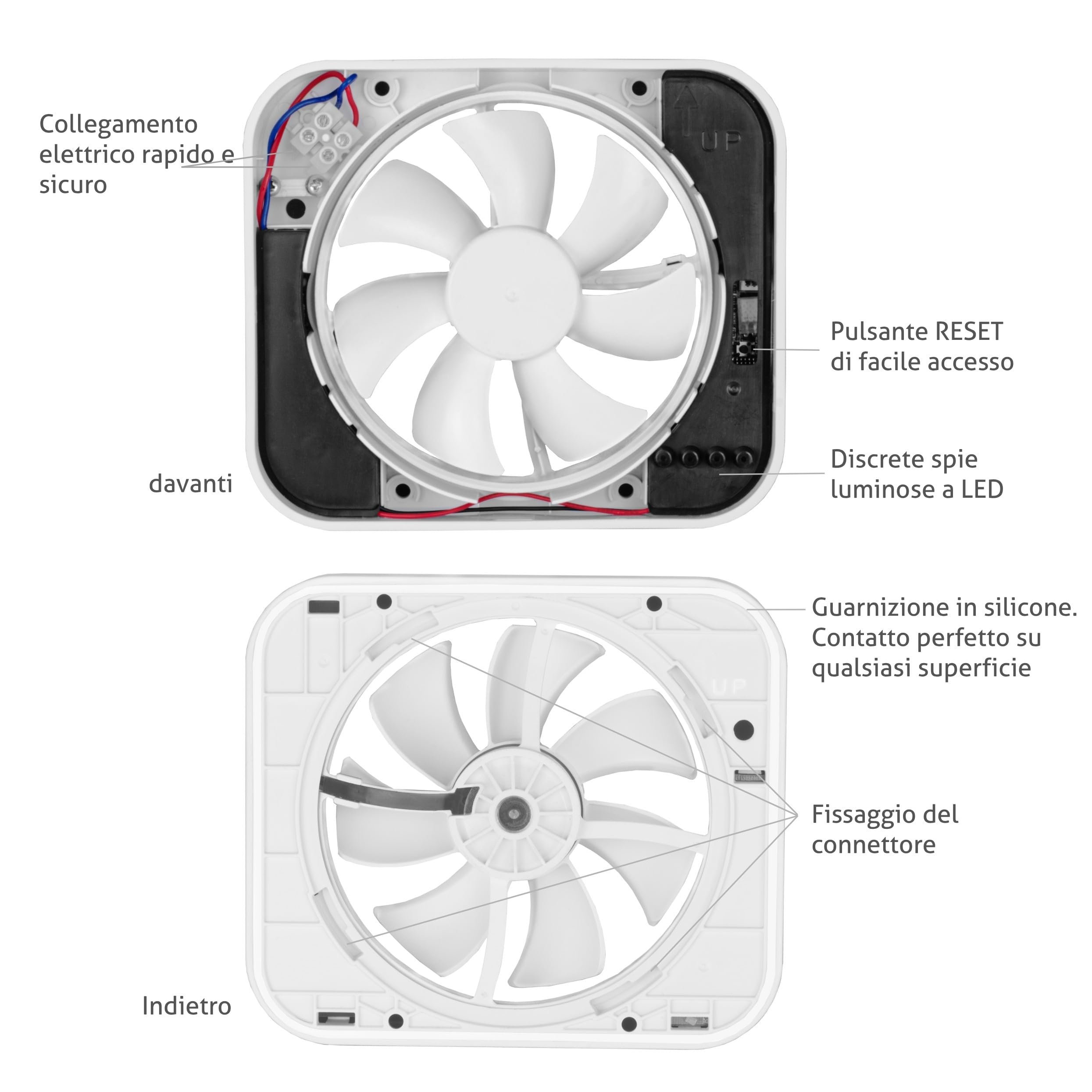 Turbionaire Axio 1012 HTR Aspiratore Bagno, 100/120 mm, Multifunzionale, Con Sensore di Umidità e Timer, Telecomando, 8 Velocità, Attacchi e valvola di non ritorno da 100 mm e 120 mm inclusi, 9.2W