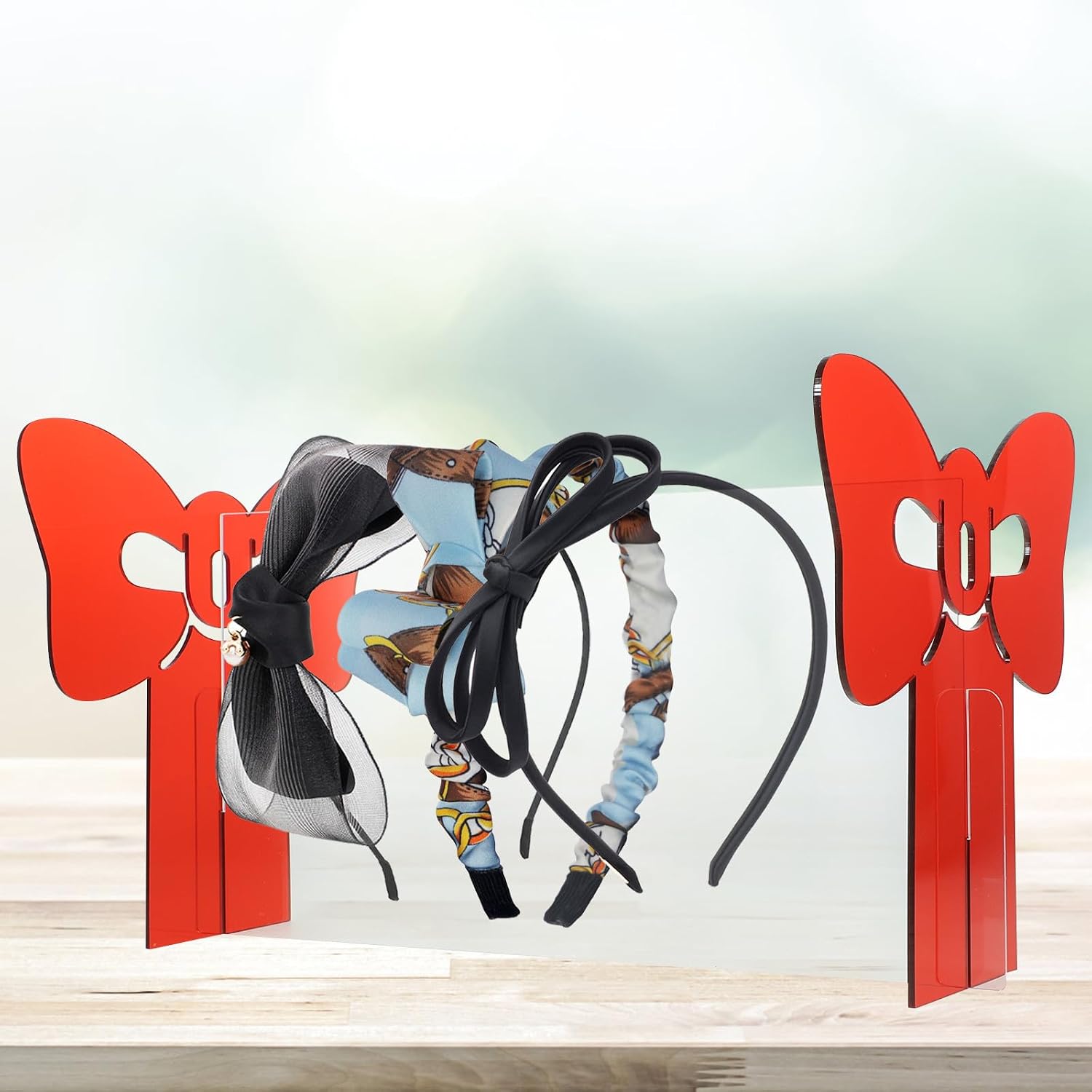 VICASKY Red Acrylic Headband Holder Display Stand for Hair Accessories image 5