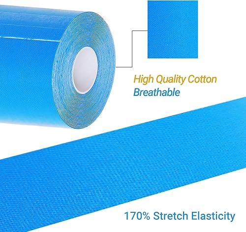 Miniatura 2 de LiangMai Cinta de kinesiología, cinta de kinesiología hipoalergénica e impermeable para aliviar el dolor muscular y soporte articular, cinta