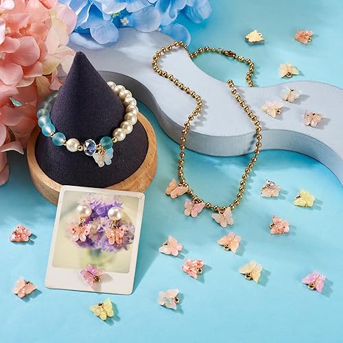 Vista 36 de Cheriswelry 30 dijes de aleación de cono de pino y ardilla, chapados en oro claro, con forma de cono de pino y ardilla, adornos colgantes de 0.47 a