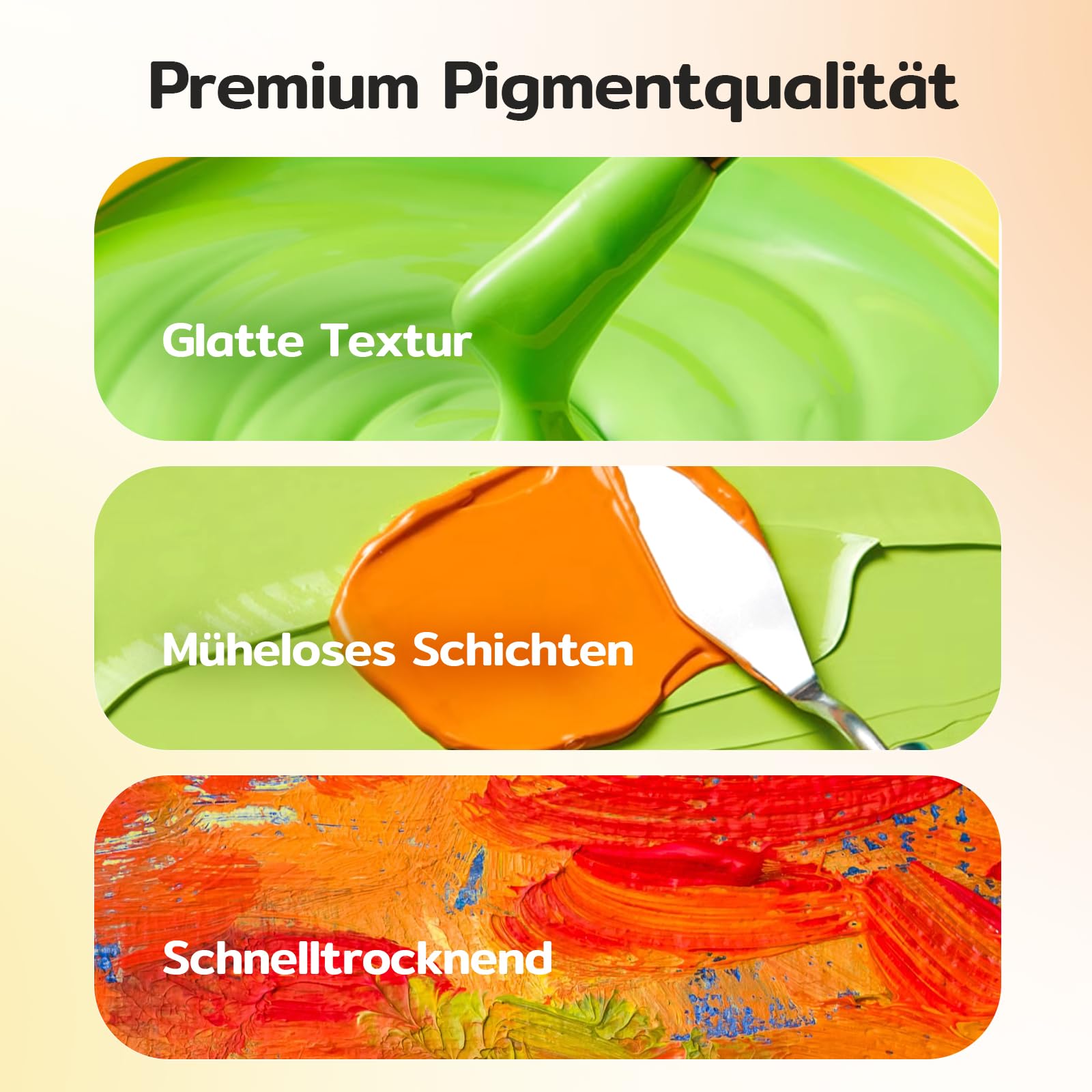 TMOL Acrylfarben Set, 14 x 500 ml – wasserdichte, lichtbeständige & schnell trocknende Acrylfarbe für Künstler, Anfänger & Hobby-Maler. Ideal für Holz, Glas, Keramik, Leinwand und Stoffe