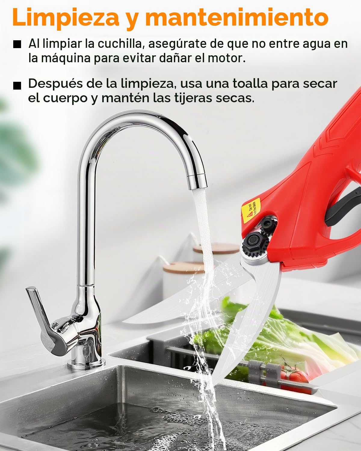 YUCHENGTECH Tijera Eléctricas de Cocina Multifunción 21V | para Carne, Pescado y Marisco Vegetal