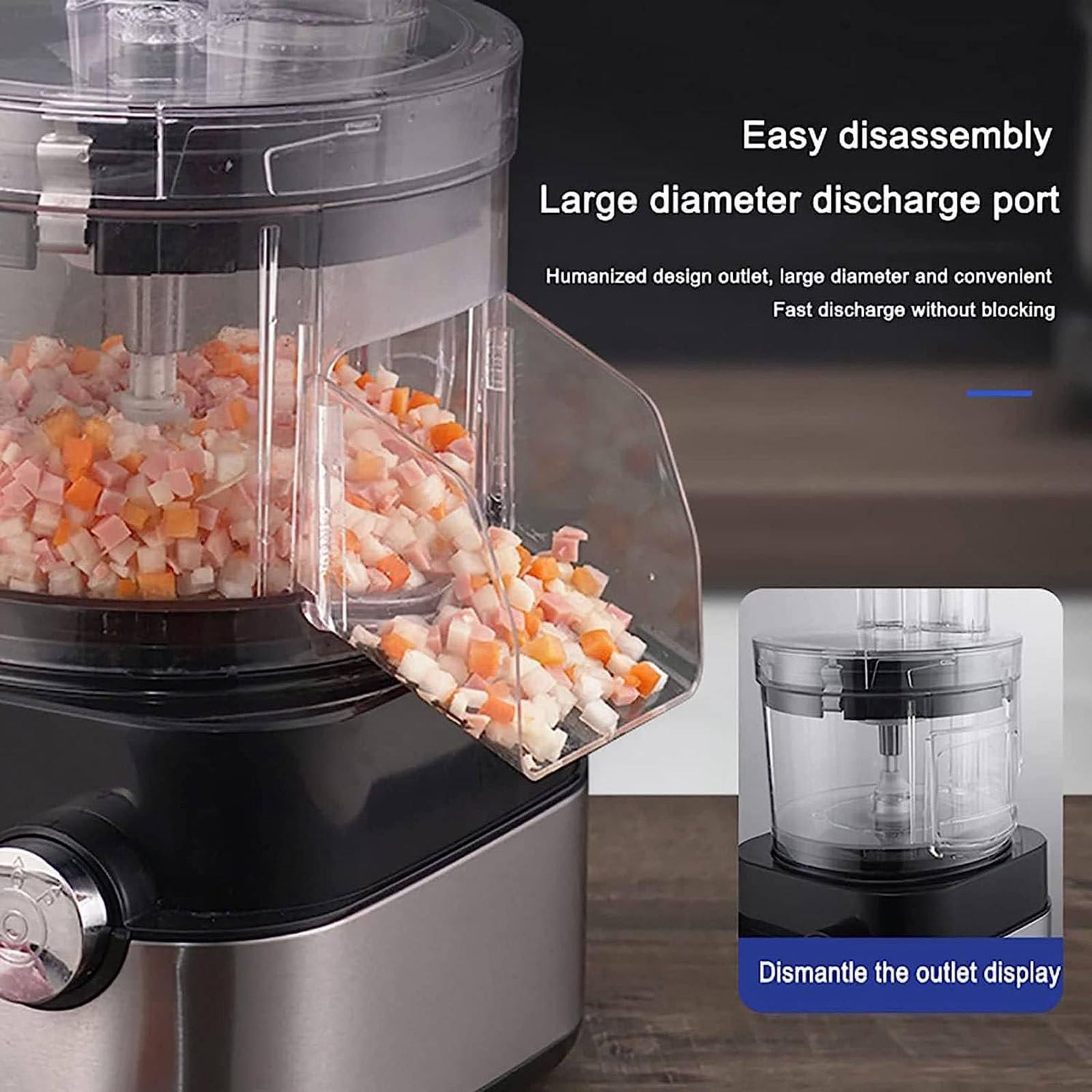 Extractor de Zumos y Verduras - Licuadora Prensado en Frio para Frutas y Verduras Enteras - Juicer de Acero Inoxidable,110V