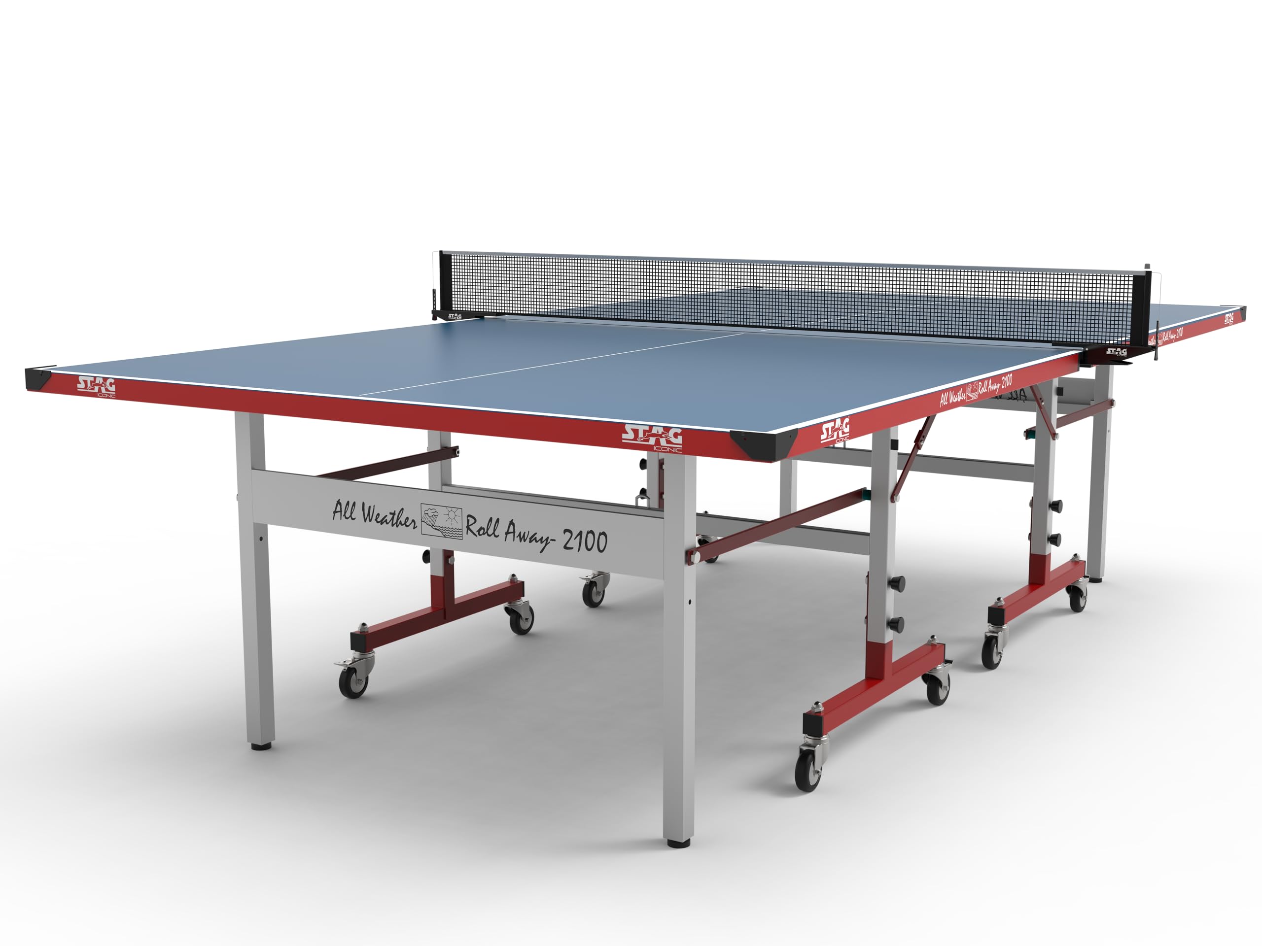 Stag Iconic Weatherproof (2024) Series Indoor-Outdoor Table Tennis Table| Premium Heavy Duty T.T Table with Quick Easy Assembly & Single Player Mode| Ideal for Home & Clubs-2 TT Rackets,6 Balls,1 Net (B0DF6MH662) Amazon Price History, Amazon Price Tracker