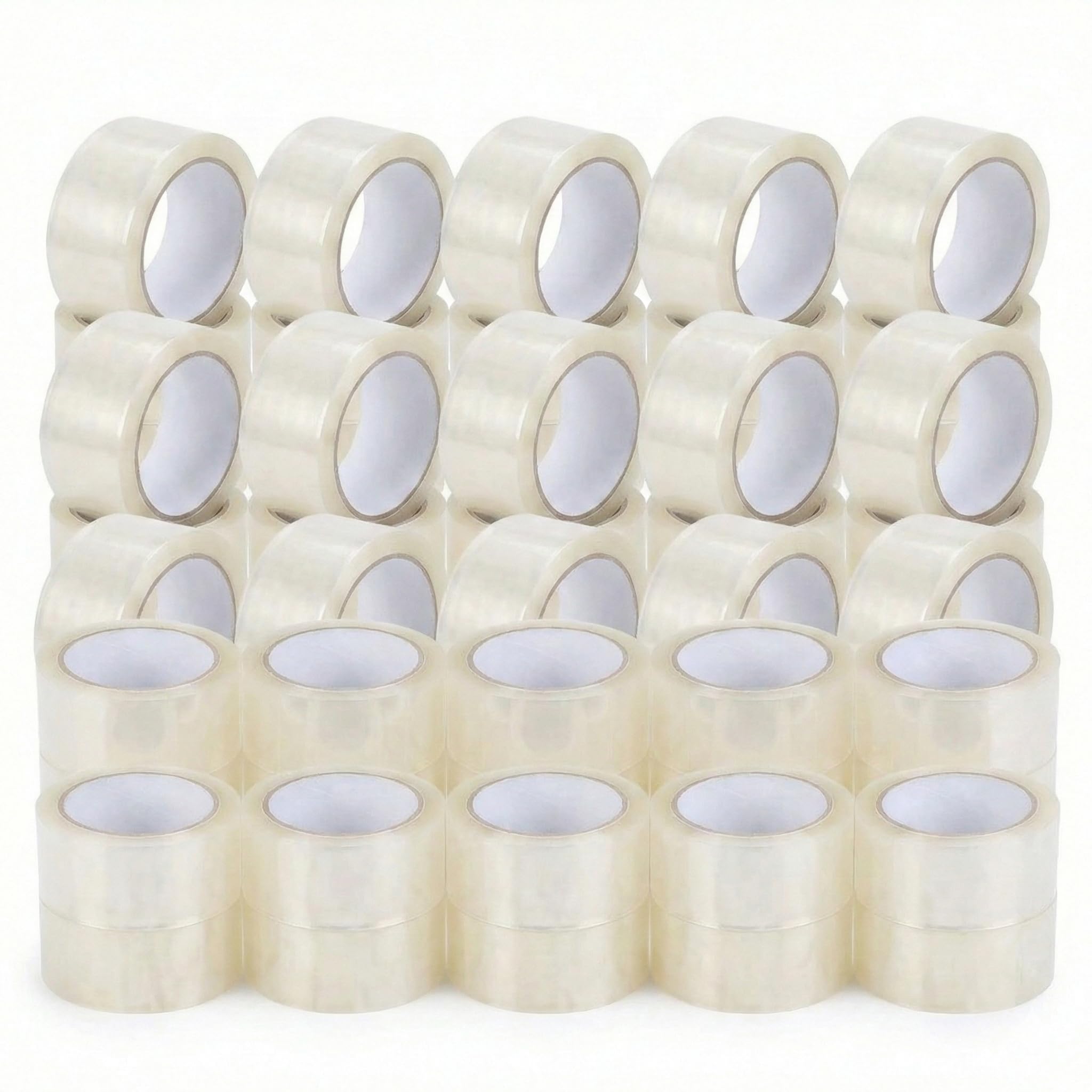 Genérico Cinta Adhesiva Transparente 48 mm x 100 m - Grosor 48 micras - Cinta de embalaje fuerte para cartón, paquete y mudanza (50)