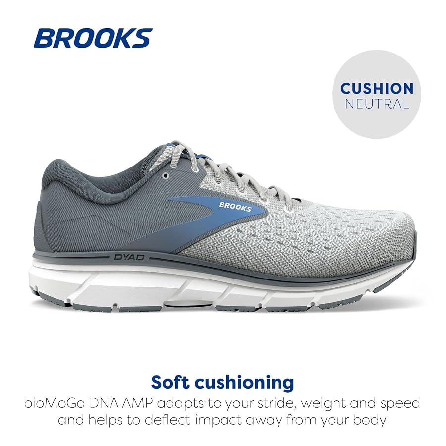 Brooks Dyad 11 - Zapatillas de correr para hombre, 065 Gris Blanco Azul, 39  EU Weit : Amazon.es: Moda