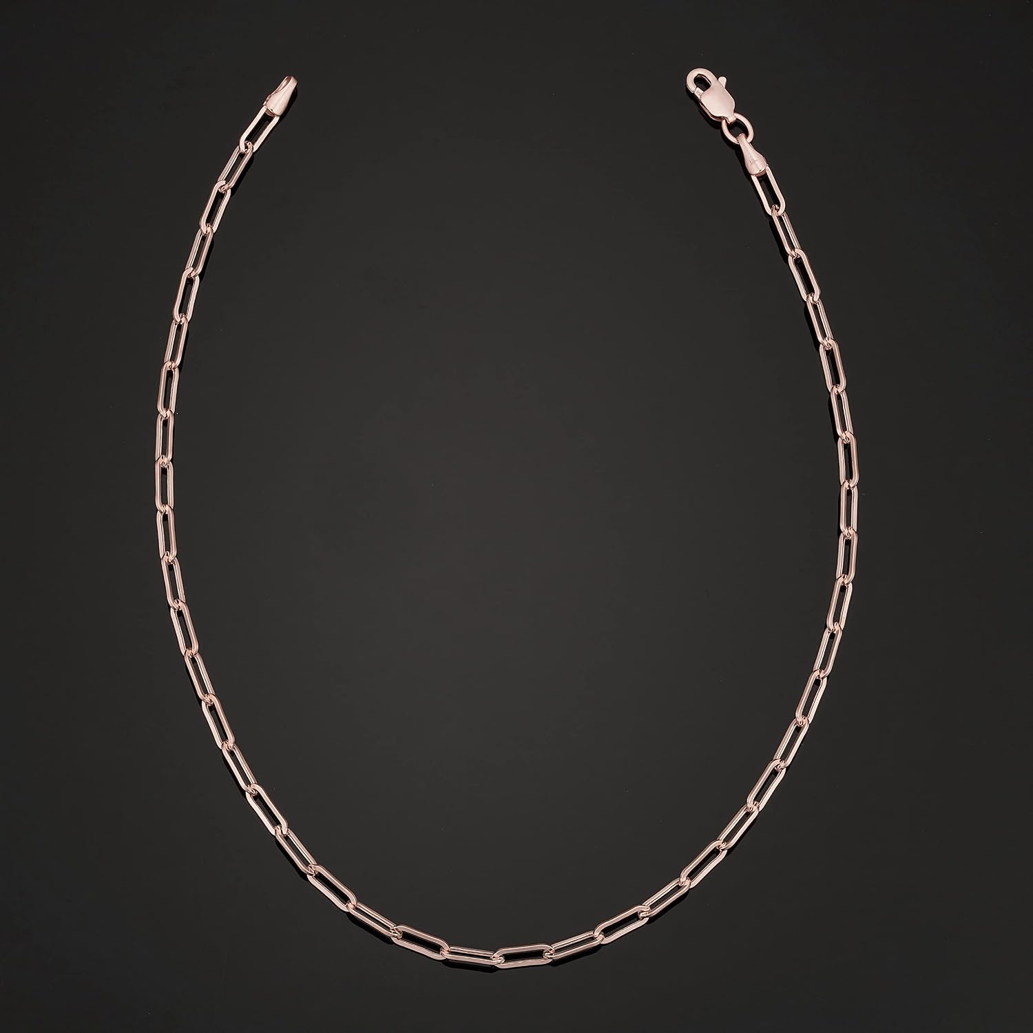 Au Naturale 14k Yellow, White or Rose Gold 2.5 mm Paperclip Link Chain Bracelet (7 or 7.5 inch) Minimalist Jewelry for Women