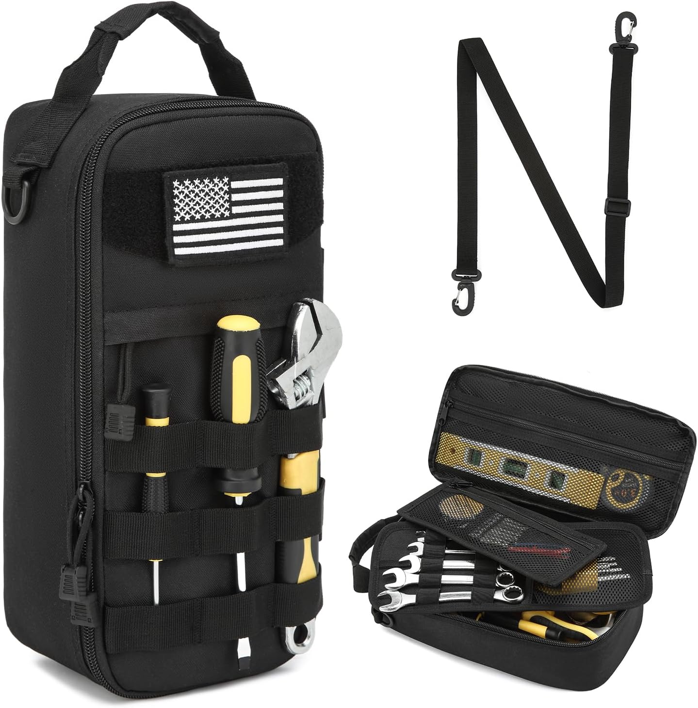 13 inch Small Tool Bag for Men, Portable Tactical Molle Tool Pouch