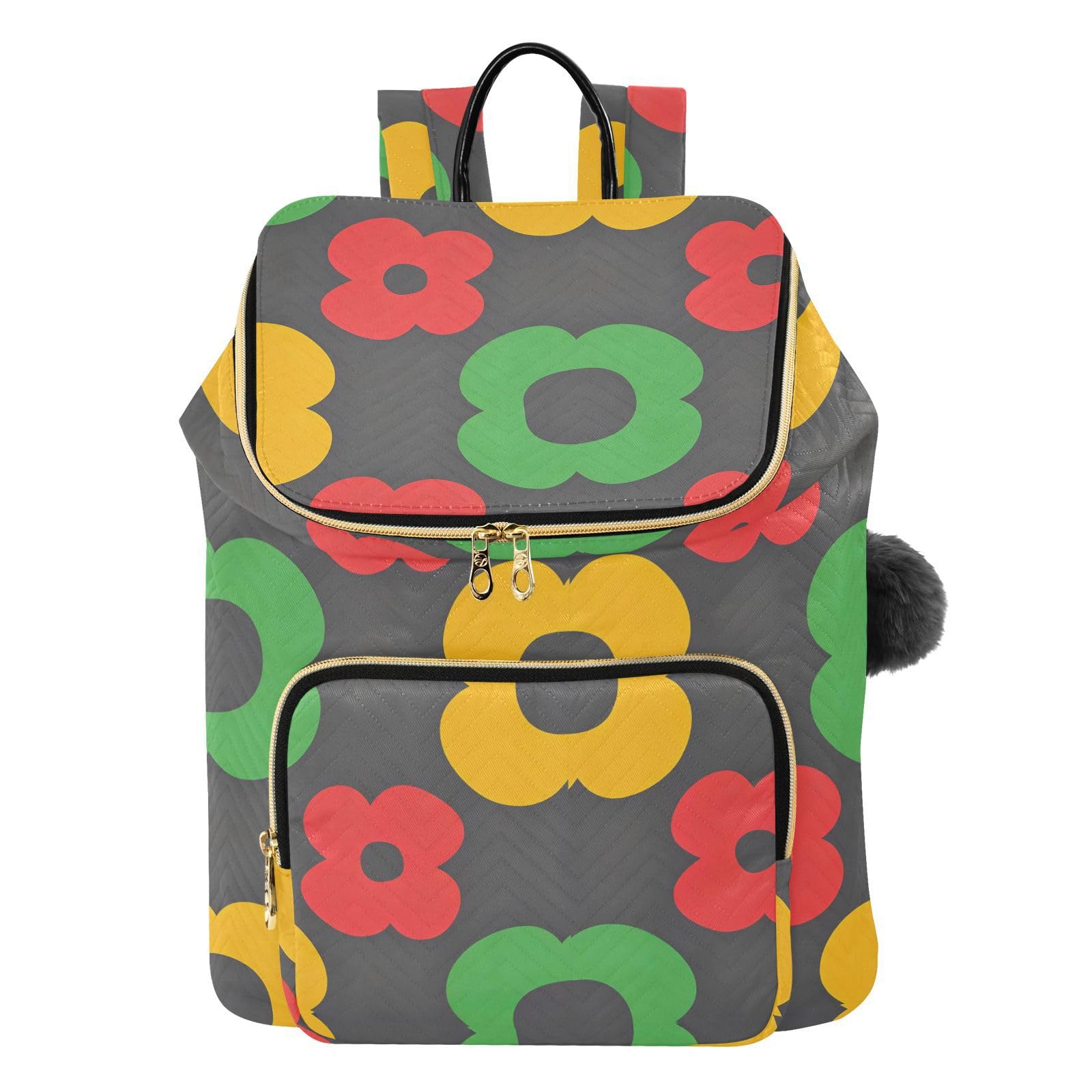 Zaino da donna, 15 l, elegante, per uso quotidiano, leggero, versatile | Materiale trapuntato design trasformabile multi tasche con cerniera per le signore viaggi shopping gite quotidiane