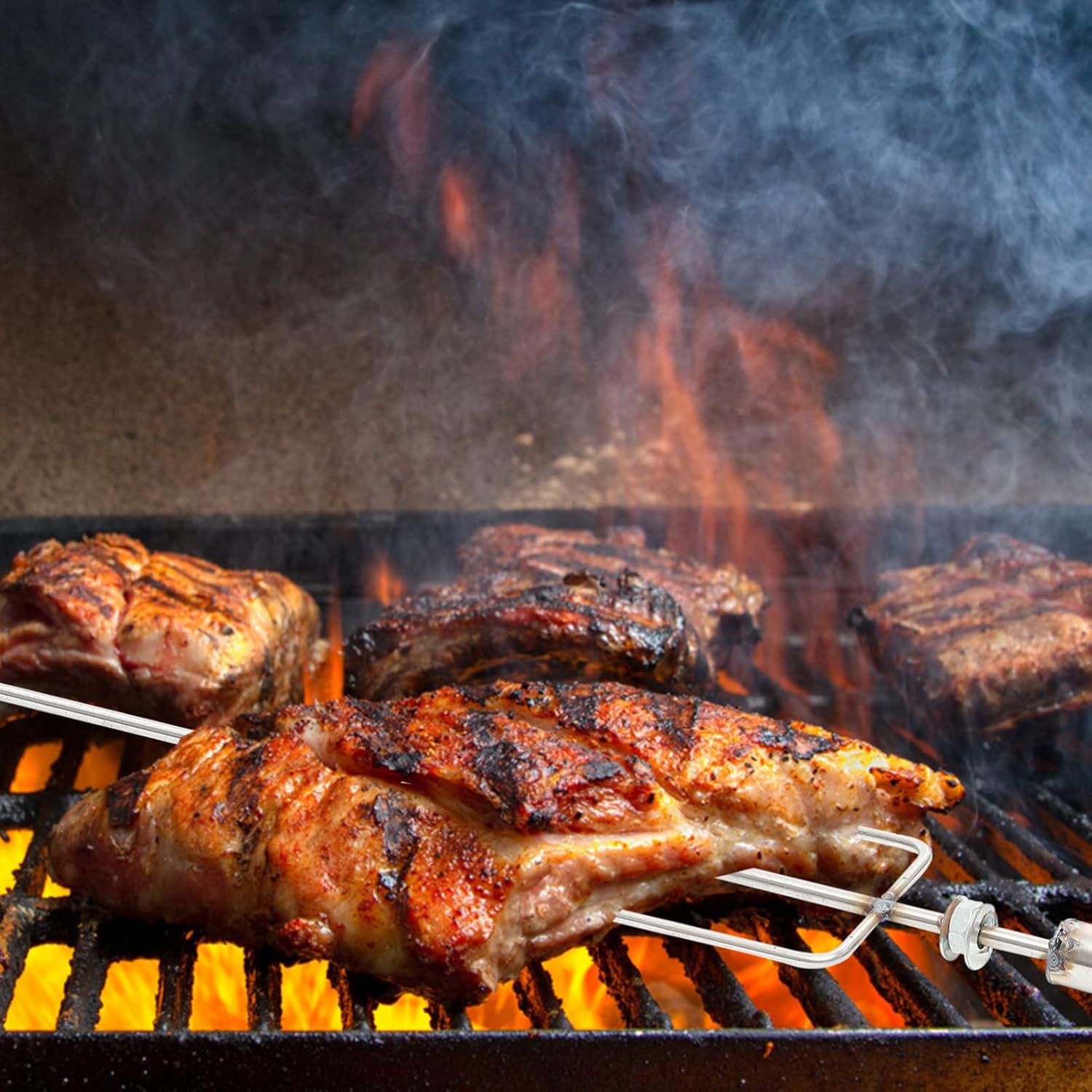 UPKOCH Stainless Steel Meat Fork Stainless Steel Barbecue Fork Long Metal Grilling Fork Chef Kitchen Forks for Lamb Chop Steak Sausage Hot Dog BBQ Tool Silver : Patio, Lawn & Garden