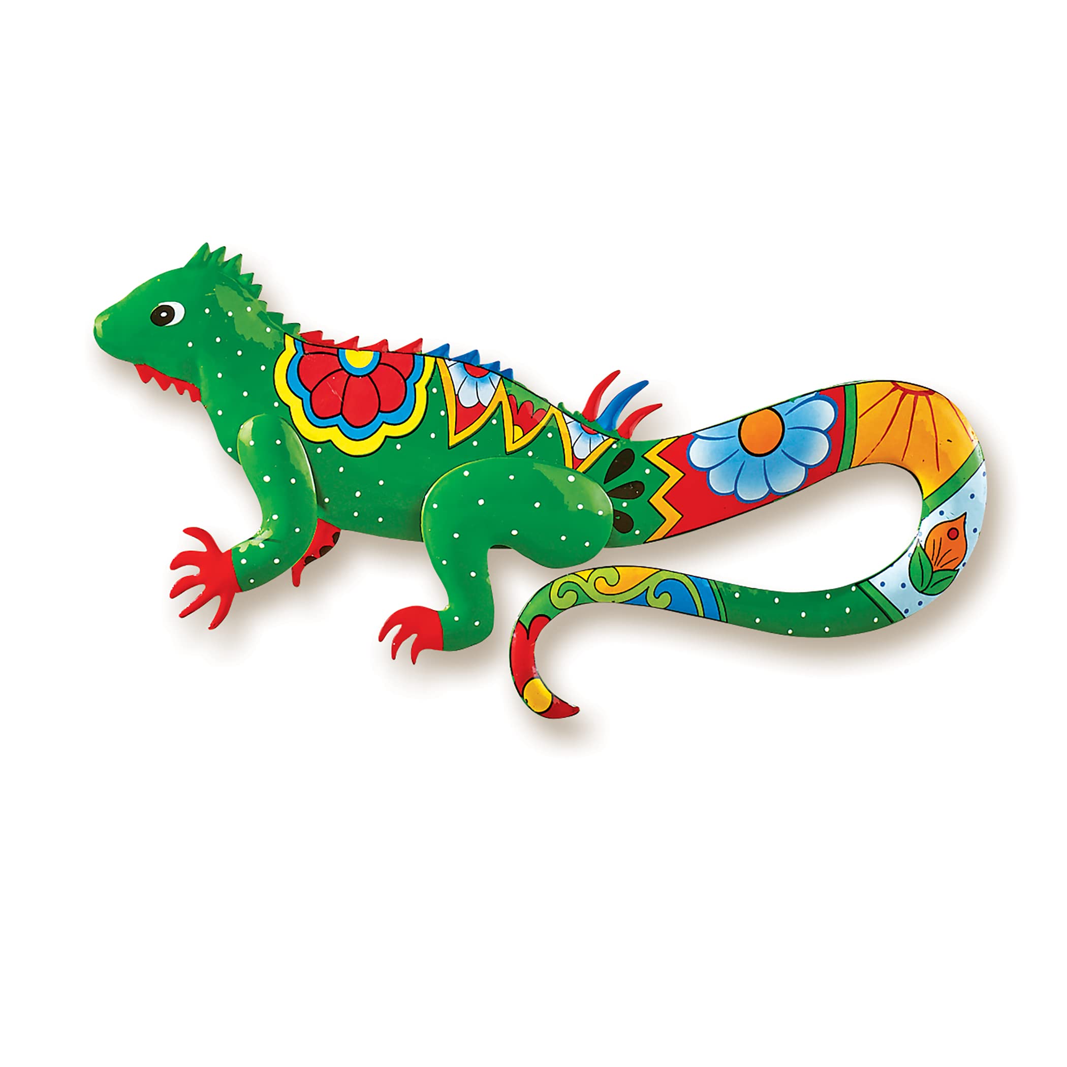 Amazon.com: Collections Etc Colorful Iguana Metal Hanging ...