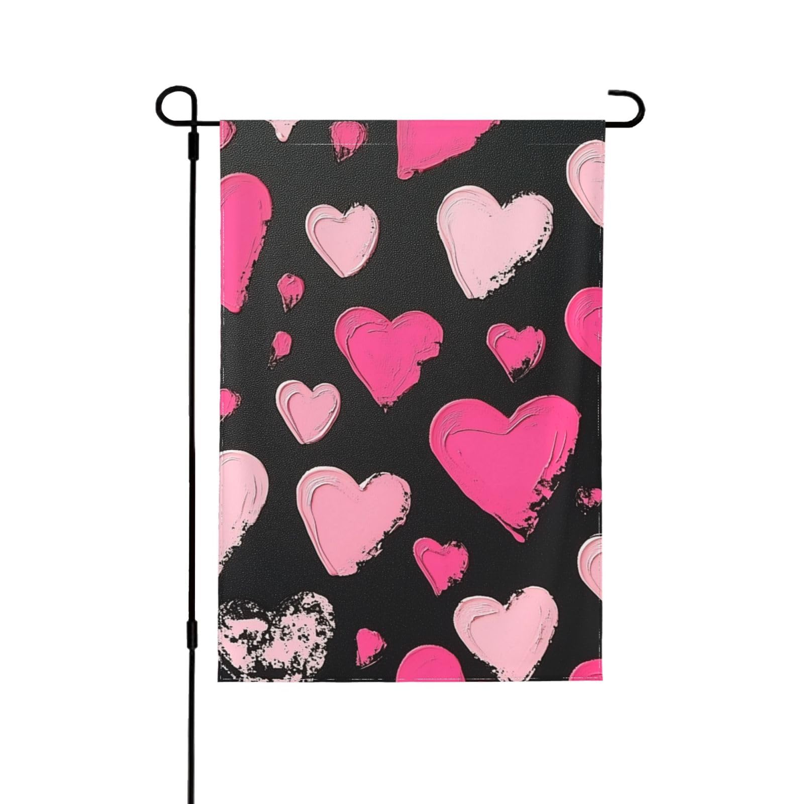 Drapeau de jardin extérieur grand format 71x101 cm décorations Saint-Valentin - 8