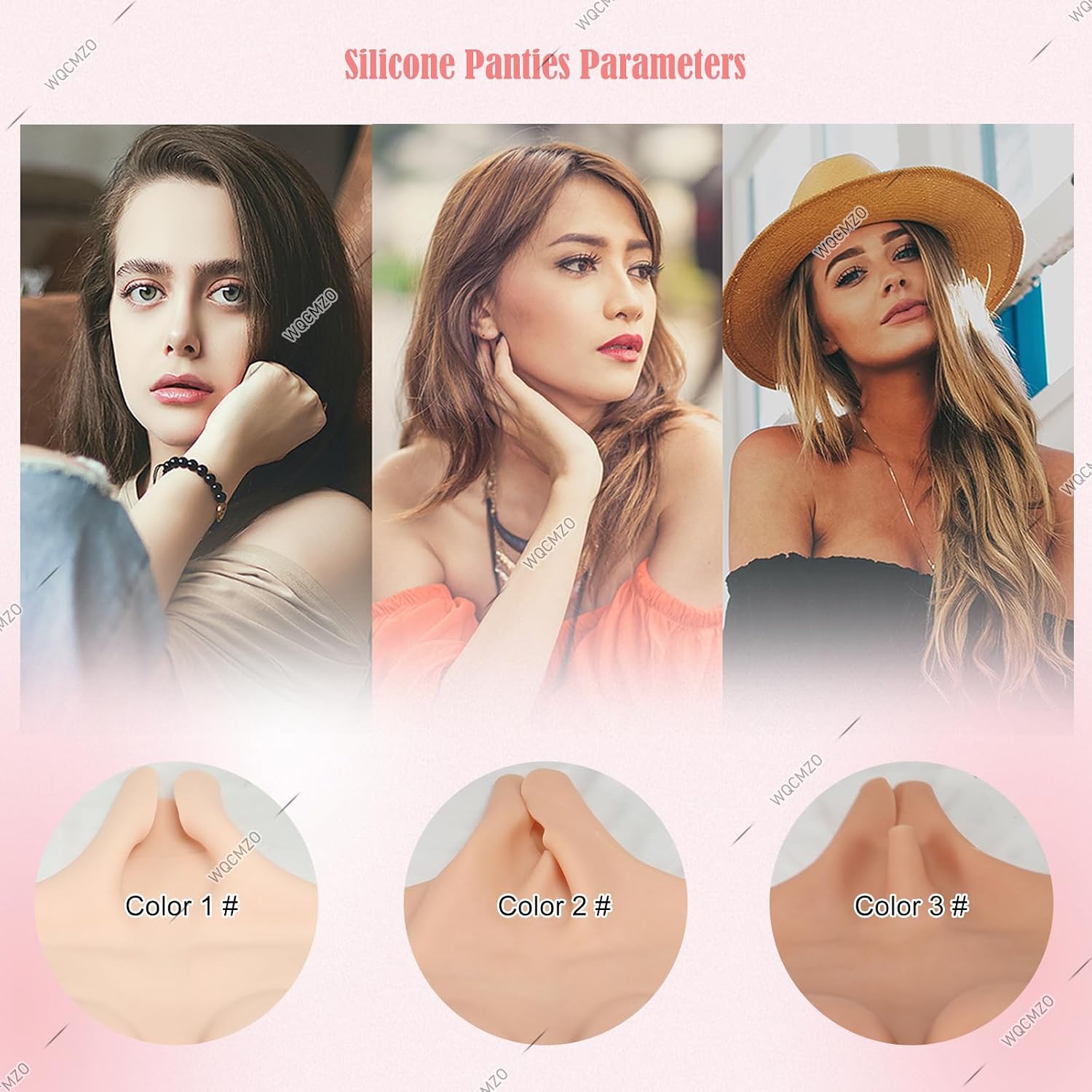 Realistic Silicone Sissy Panties Penetrable Fake Vagina Underwear Butt Lifter Hip Pads Control Briefs for Crossdresser