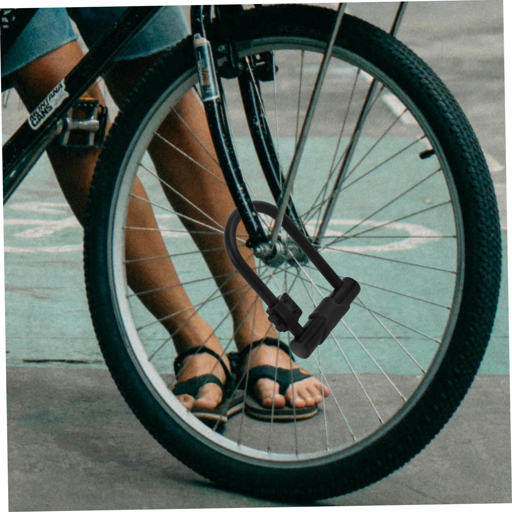 Antivol Vélo U avec Câble en Acier, Noir, Sécurité Extérieure | Revêtement Pvc, Système à Double Verrouillage, Format Voyage, Usage Cyclisme et Extérieur