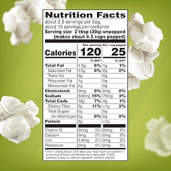 Orville Redenbacher's Microwave Popcorn with Avocado Oil, Sea Salt Flavor, 2.71 oz., 6-Count