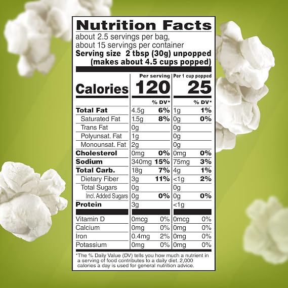 Orville Redenbacher's Microwave Popcorn with Avocado Oil, Sea Salt Flavor, 2.71 oz., 6-Count