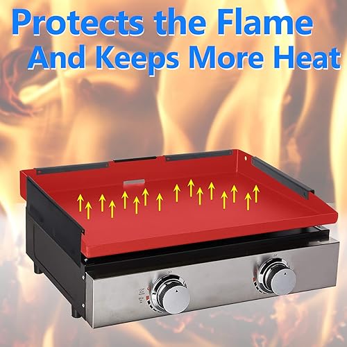 Miniatura 4 de GasSaf 5022 Wind Guards for Blackstone 22" Griddle and Other Griddle, Set of 4 PCS Black Durable Windproof Wind Screen for Outdoor Cooking