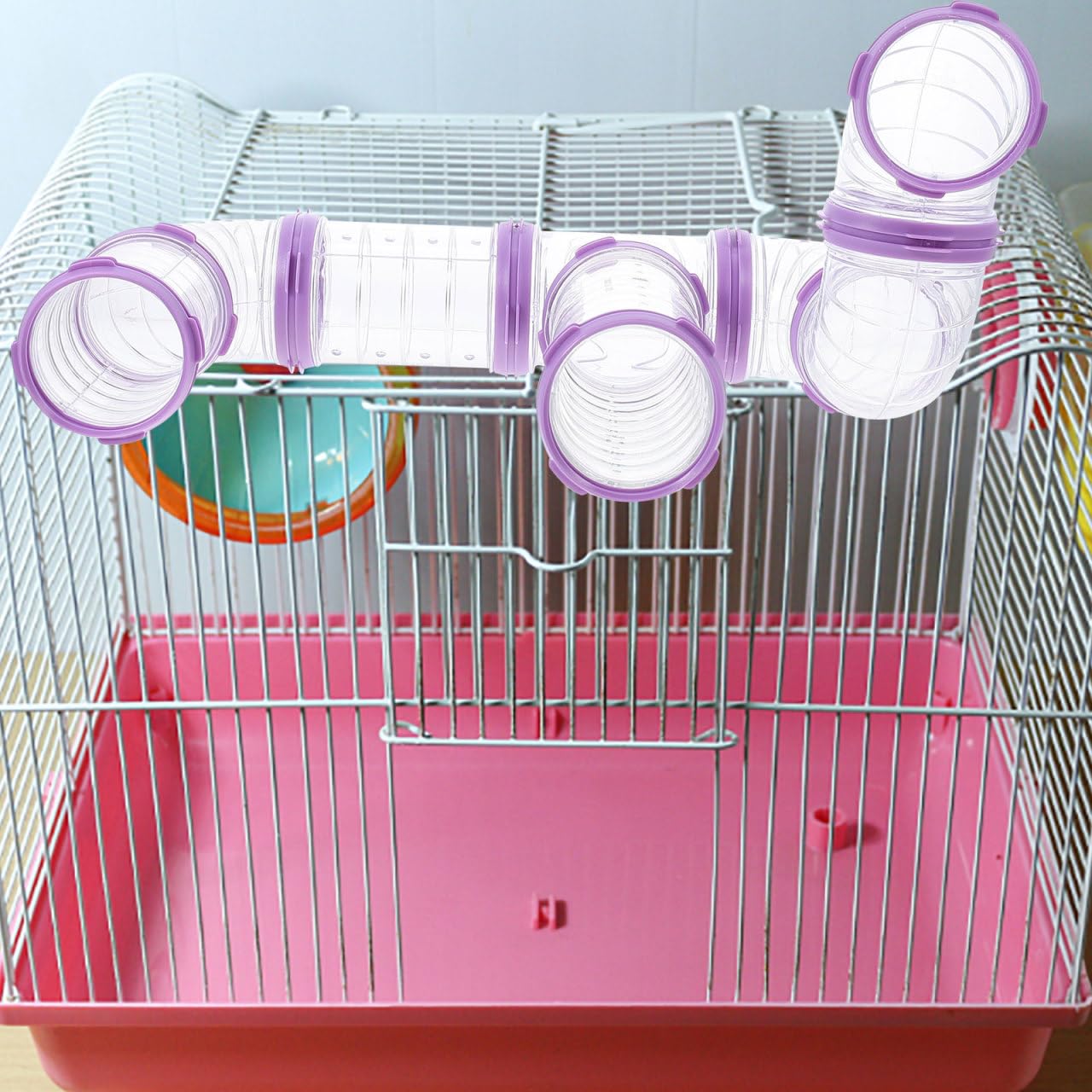 POPETPOP Hamster Röhrenset 4 Stück Externer Tunnel Für Hamster Und Kleintiere DIY Käfig Erweiterung Mit Verdicktem Material Und Verstärktem Tunnelmund 9.45X2.36X5.91In