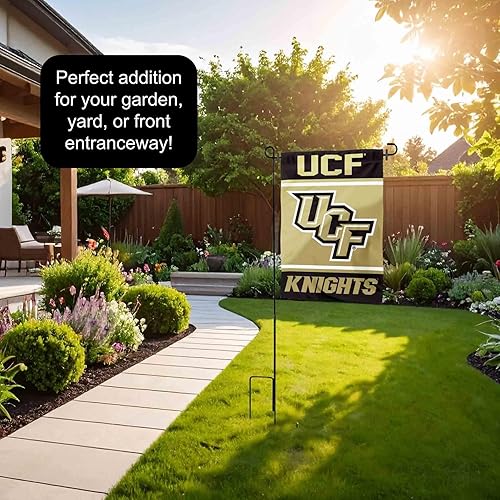 Miniatura 4 de College Flags & Banners Co. Bandera de jardín de Central Florida Knights con soporte