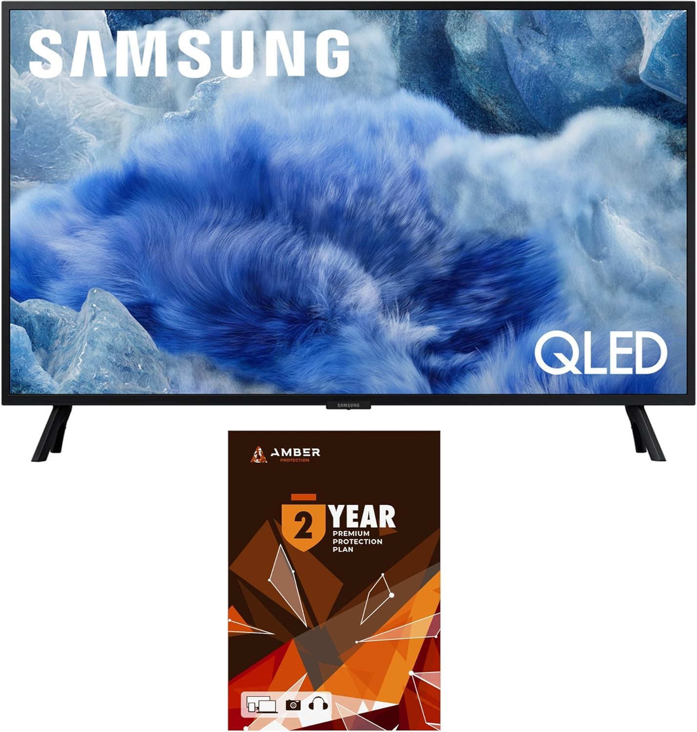 Samsung QN32Q8FAAFXZA 32 Inch Class QLED Q8F 4K Vision AI Smart TV with 2 Year Amber Protection Plan (2025)