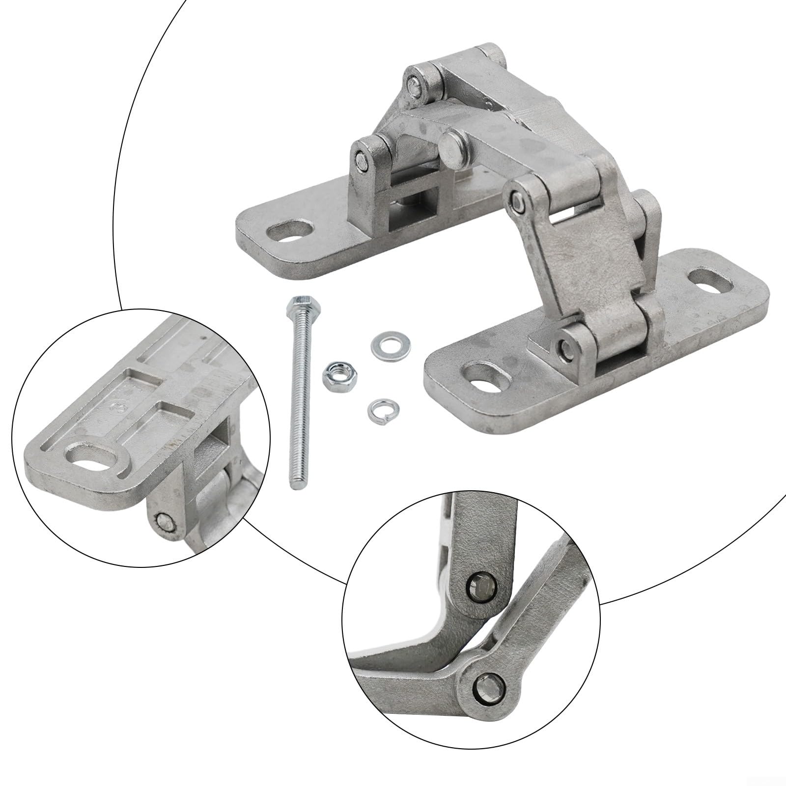 Bisagra de puerta invisible ajustable de acero inoxidable 304 para puertas de piedra, con apertura de 165°, función de seguridad para hidrantes de incendios, carga de 70 kg a 250 kg (L(250