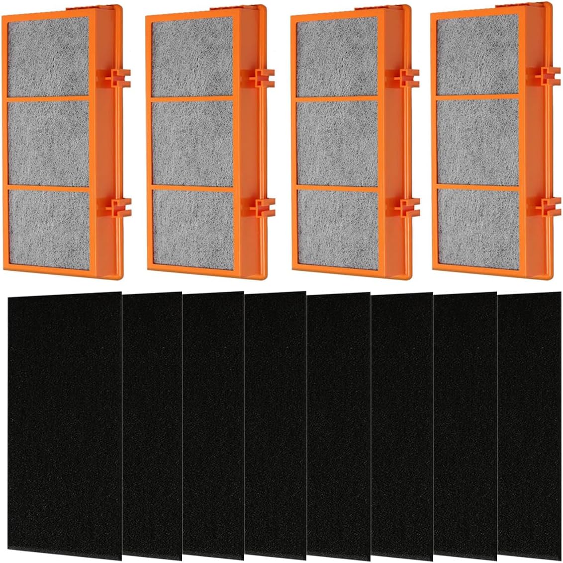 AER.1 HAPF30AS 3-in-1 Smoke Grabber True HEPA Activated Carbon Air Filter Replacement Compatible with Smoke Grabber AER.1 HAPF30AS-U4R Air Purifier - 1.2” x 10” x 4.6”, 4 Pack +8 Pre-filter