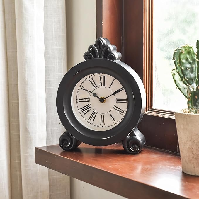 Amazon.com: MACVAD Rustic Table Clock - Retro, Large Mantel Clocks ...
