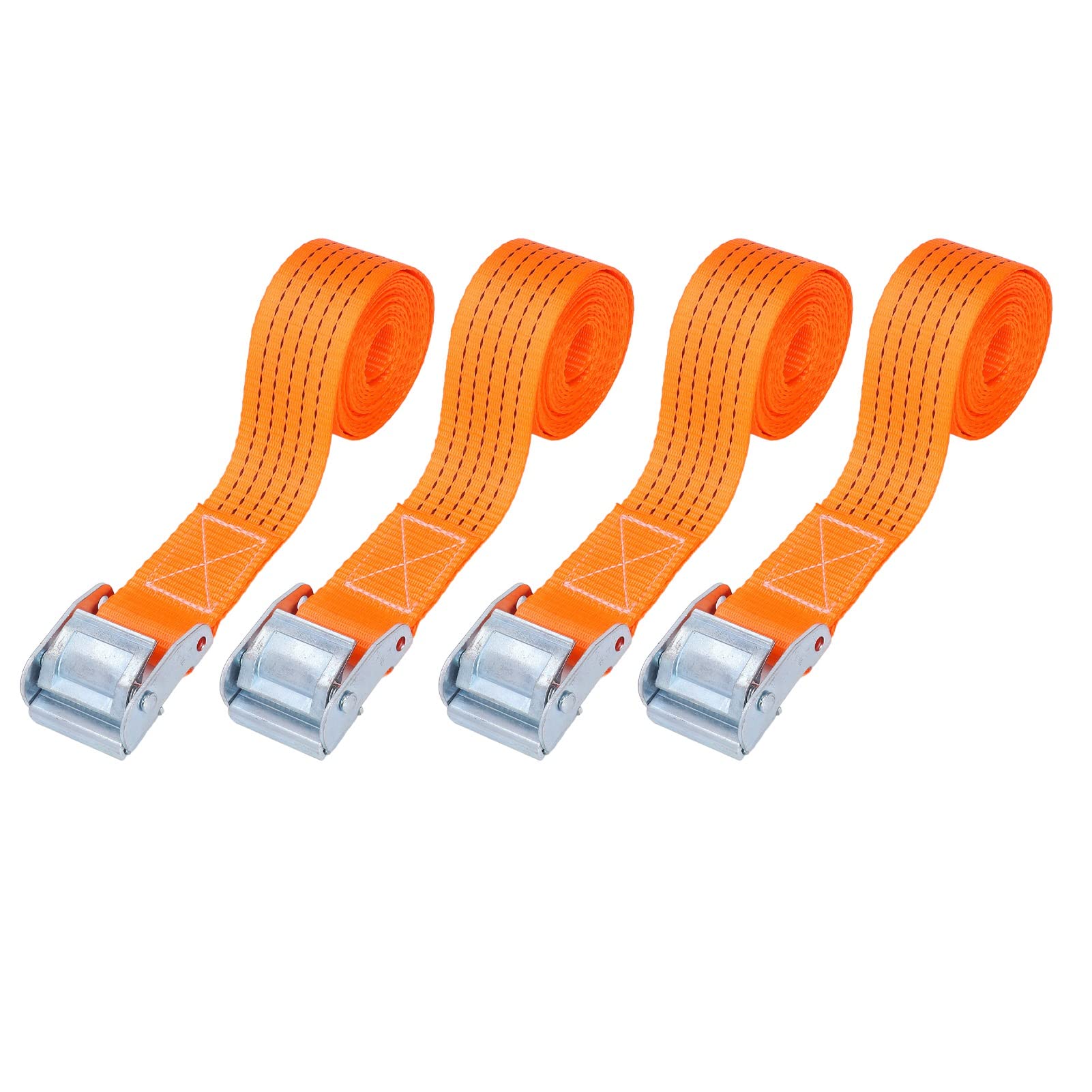 Cinghie di Ancoraggio Regolabili da 4 Pollici e 50 Mm per Moto, Rimorchio e Camion – Ancoraggio Resistente con Fibbia a Camma a Sgancio Rapido