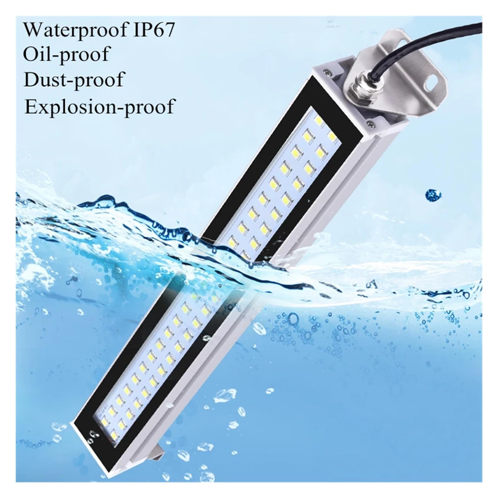 5-30W LED warsztat obrabiarki świetlówka IP67 wodoodporna lampa obróbcza pyłu olejowego do tokarki CNC szlifierka Do obrabiarek(24W,24V-36V)