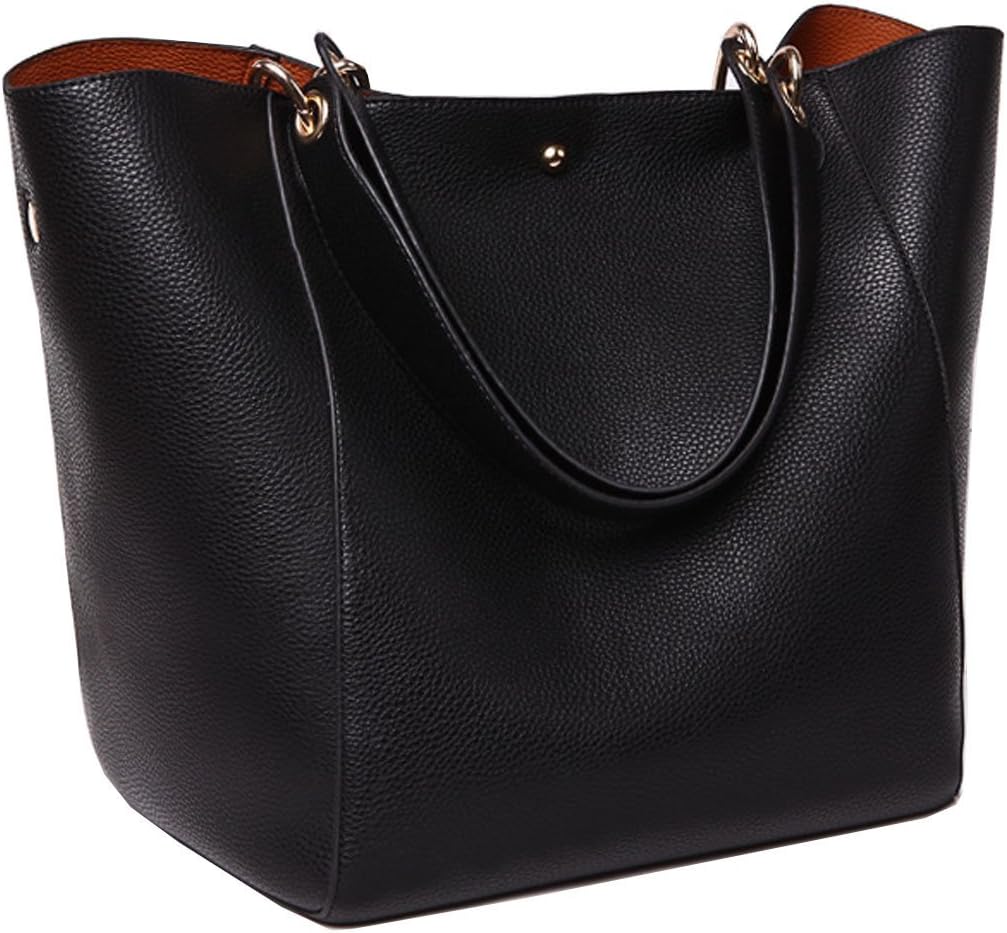 TIBES Women Top Handle Satchel Large Tote Shoulder Bag Synthetic Leather Handbag Purse