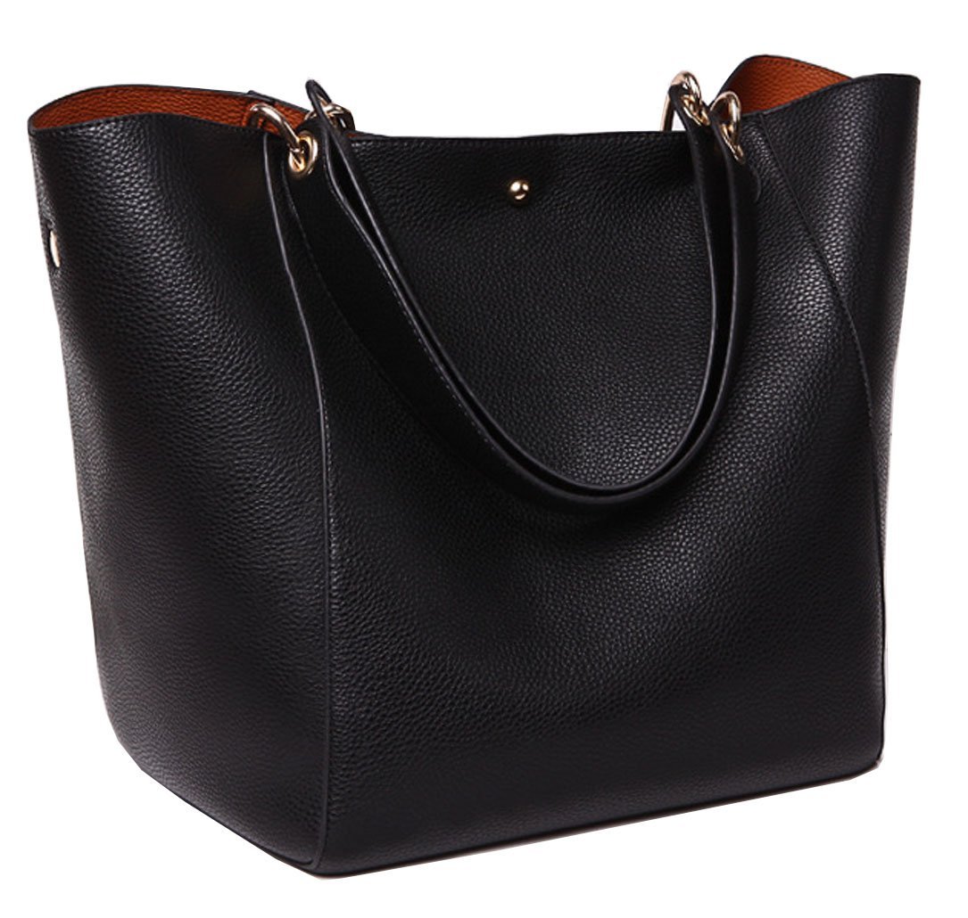 TIBES Women Top Handle Satchel Large Tote Shoulder Bag Synthetic Leather Handbag Purse