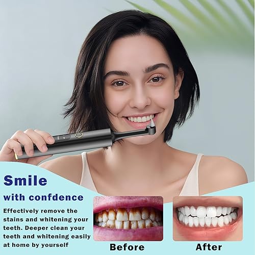 Miniatura 7 de Pulidor de dientes recargable con 5 cabezales de cepillo, 9 pastas de pulido, 4 modos de velocidad, kit de limpieza dental IPX6, luz LED, kit