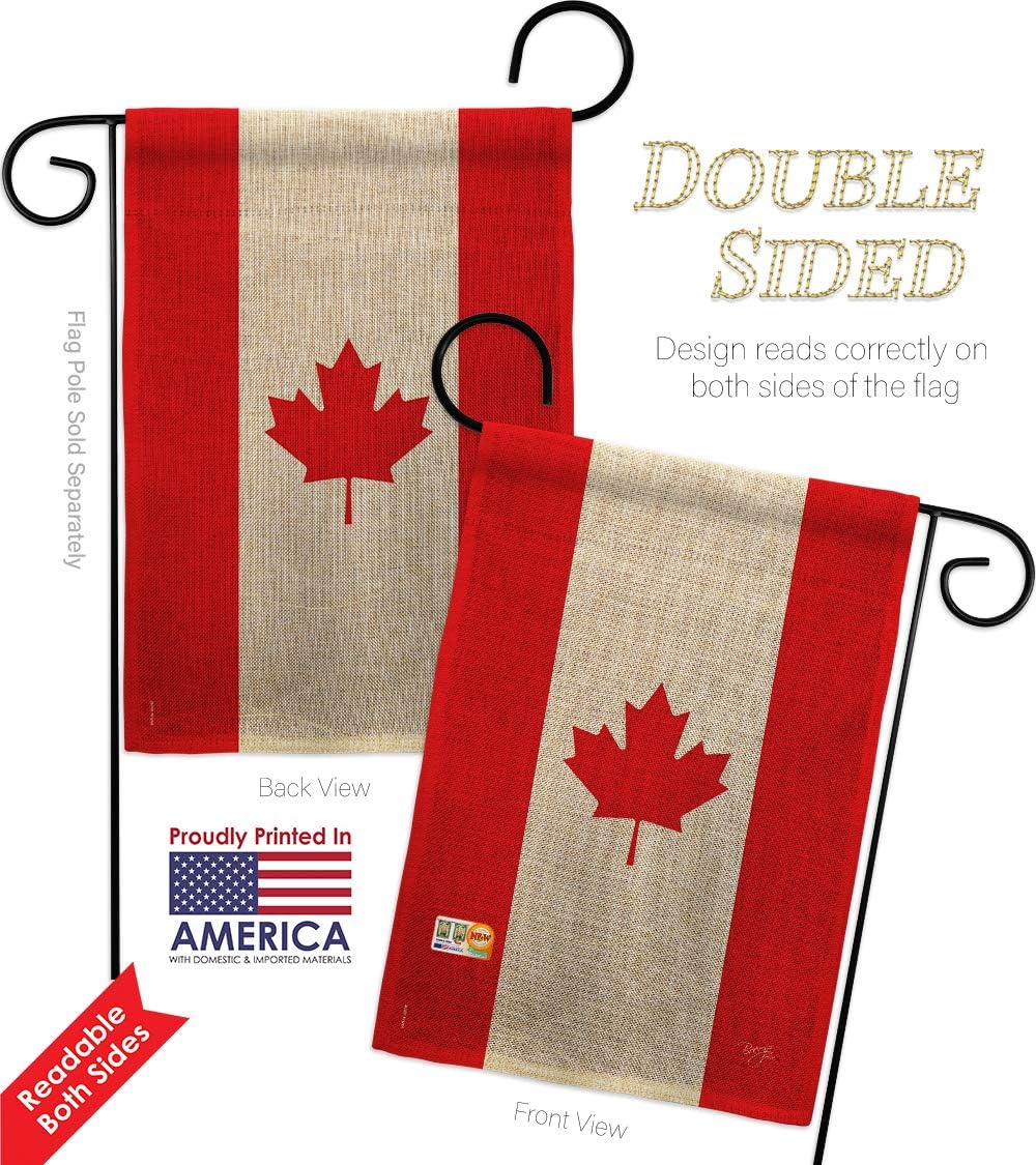 Canada Burlap Garden Flag Regional Canadian Territories Region Country Particular Area Small Decorative Gift Yard House Banner Double-Sided Made In USA 13 X 18.5